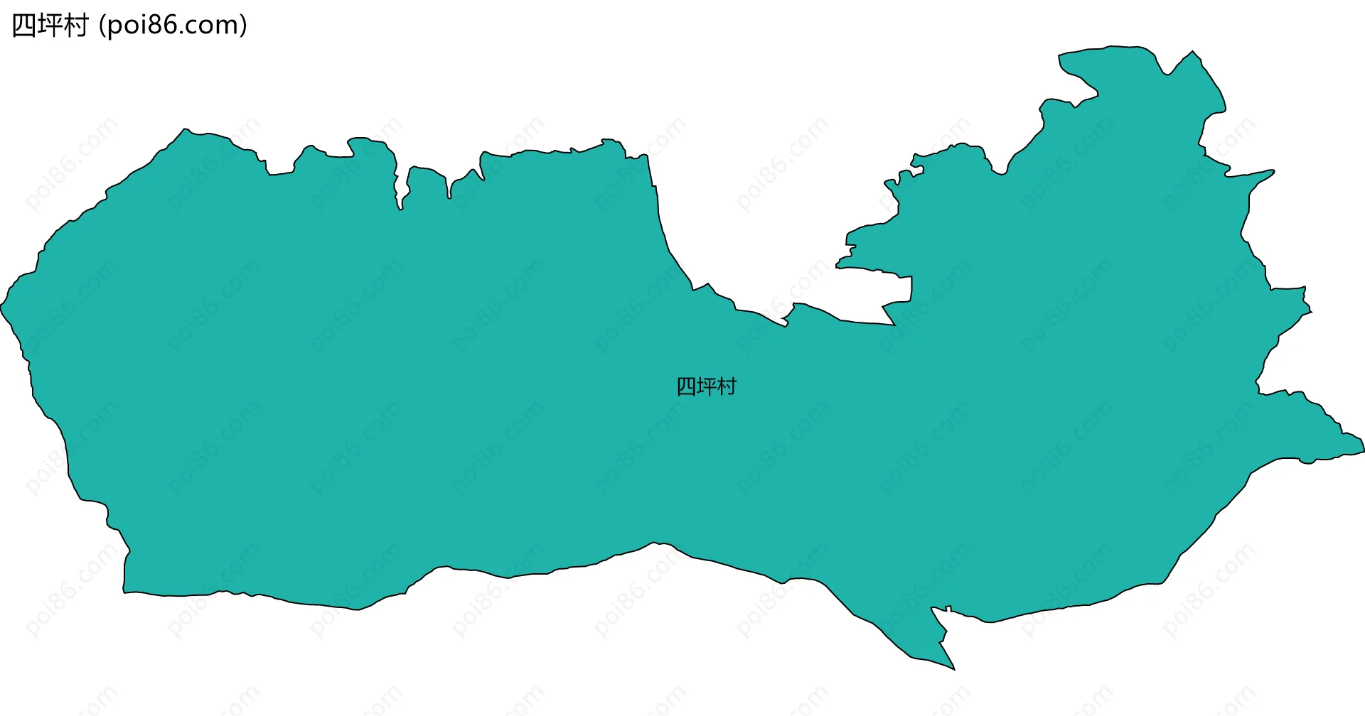 四坪村边界地图