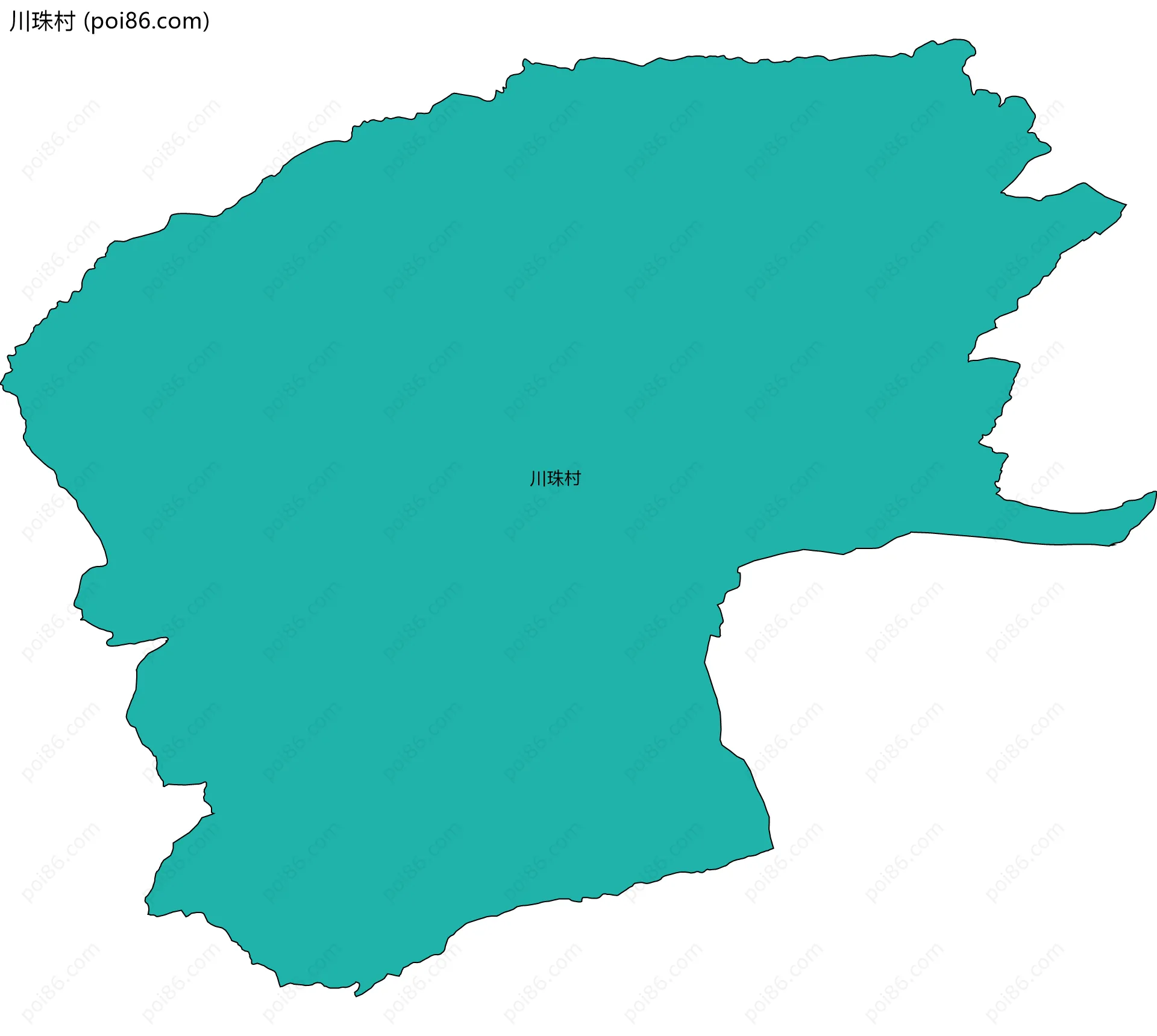 川珠村边界地图