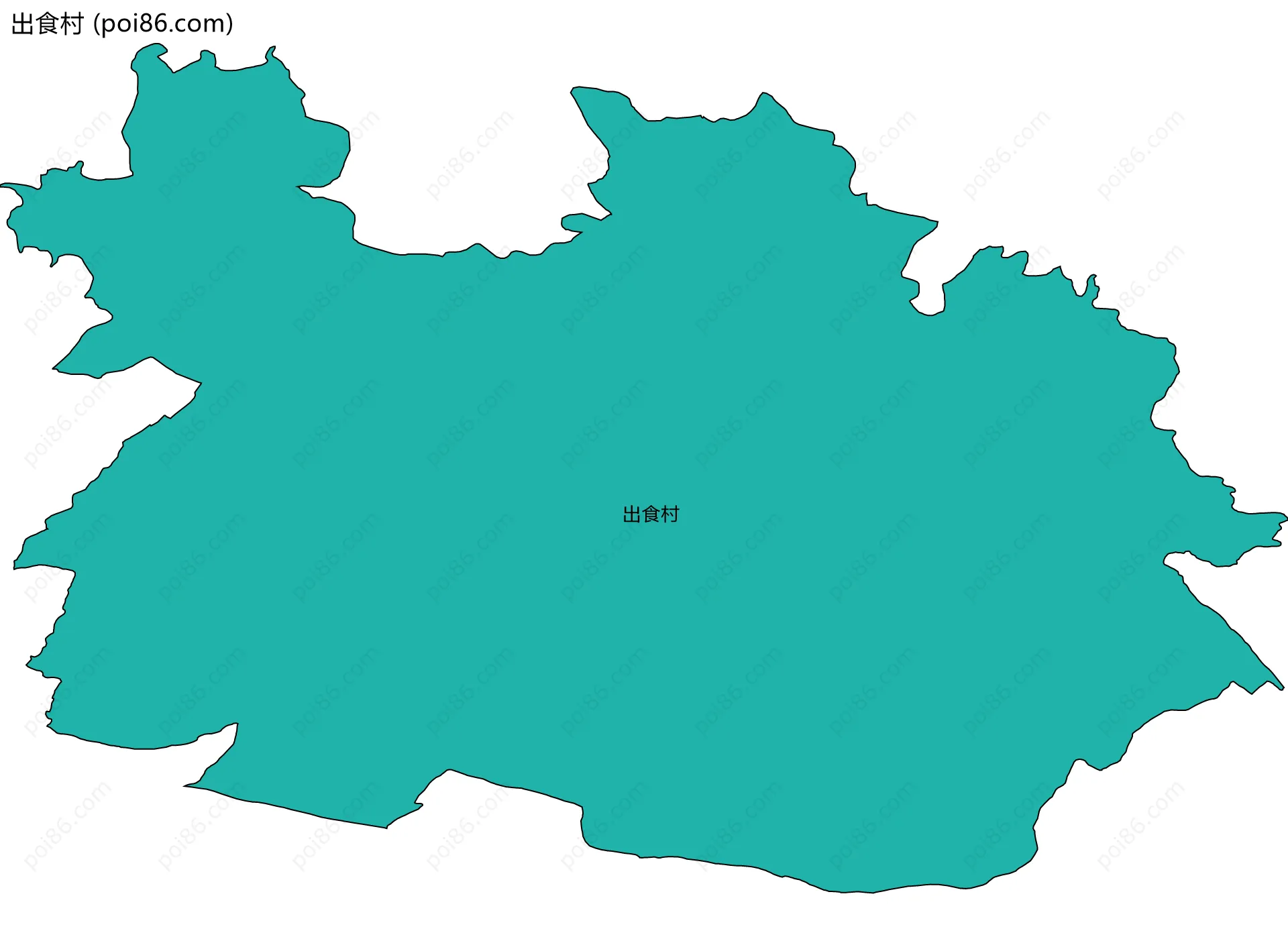 出食村边界地图