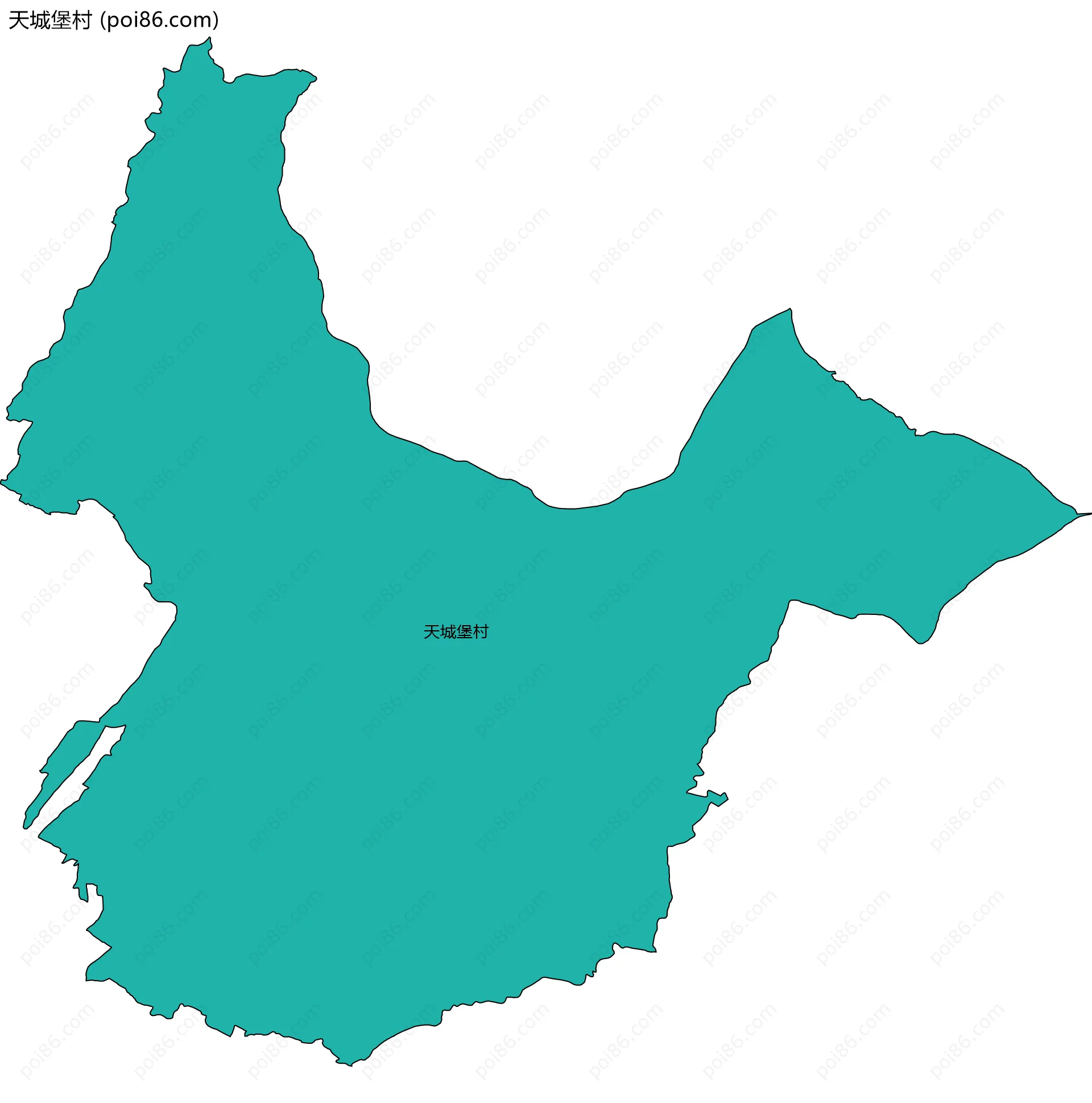 天城堡村边界地图
