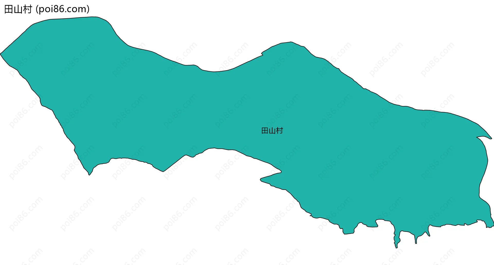 田山村边界地图