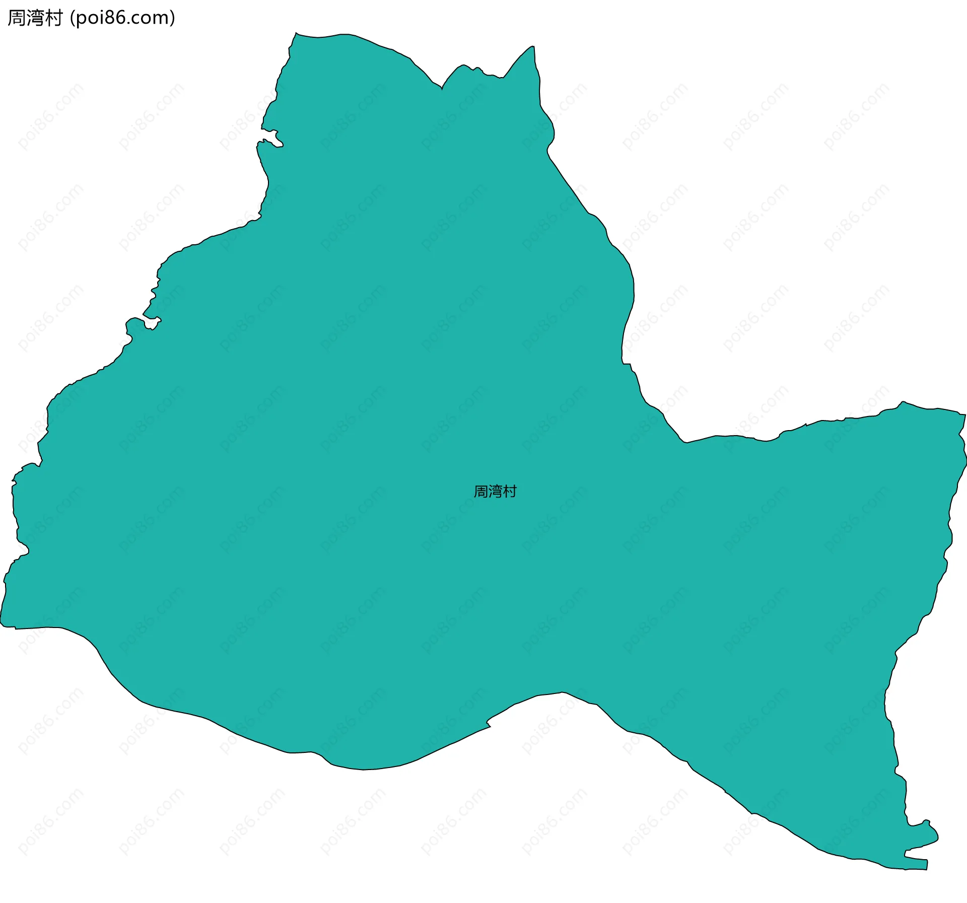 周湾村边界地图