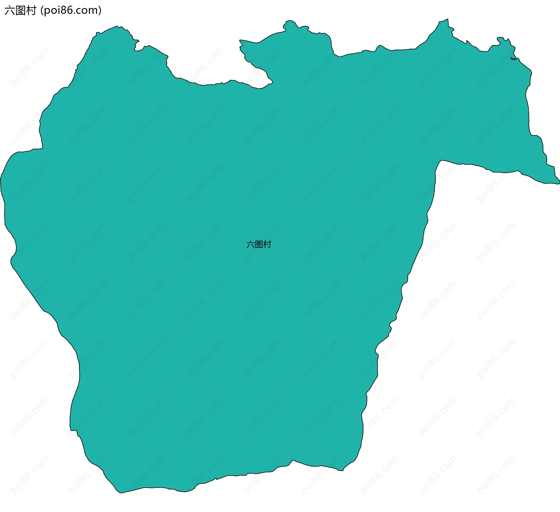 六图村边界地图