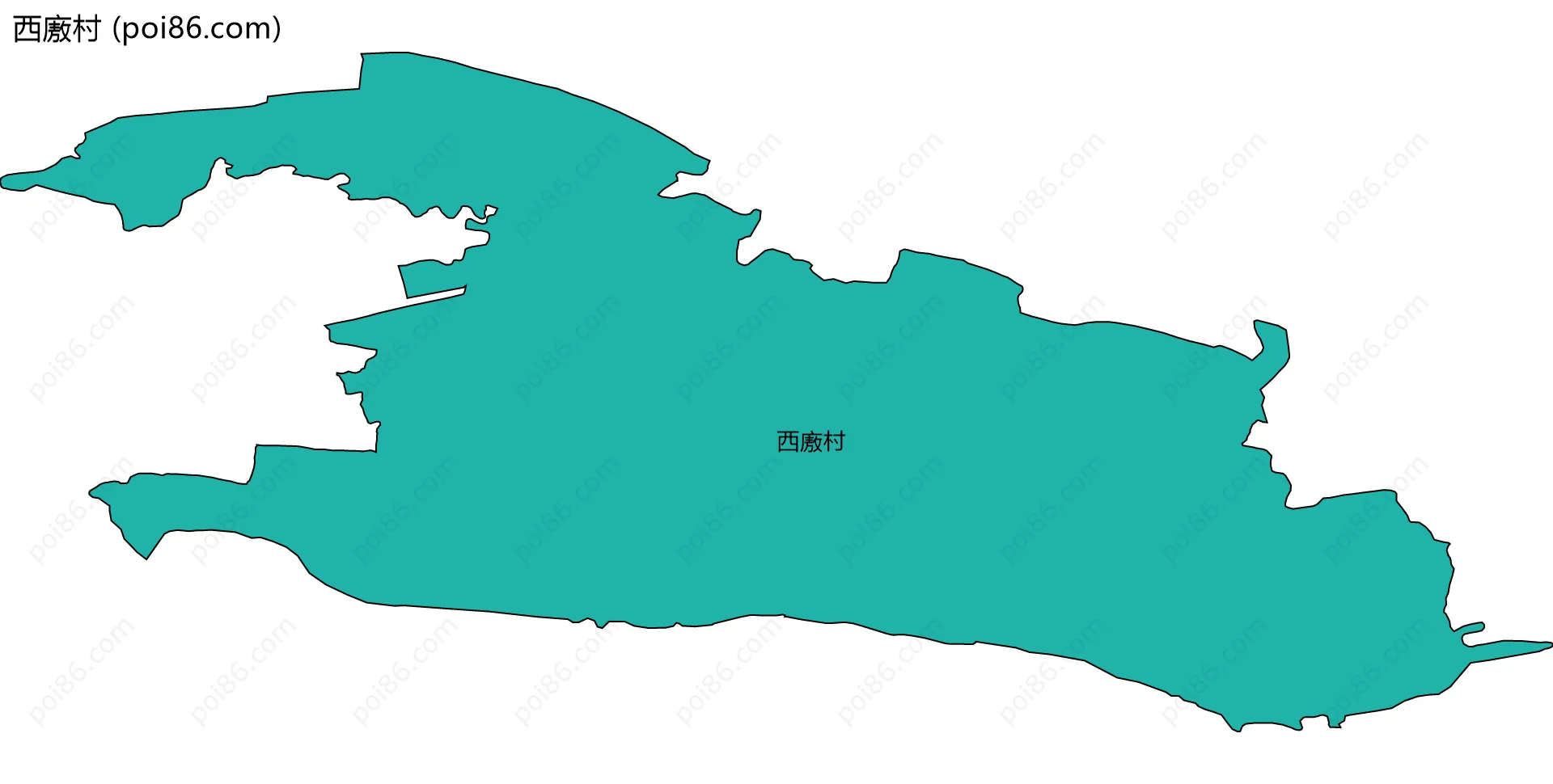 西廒村边界地图