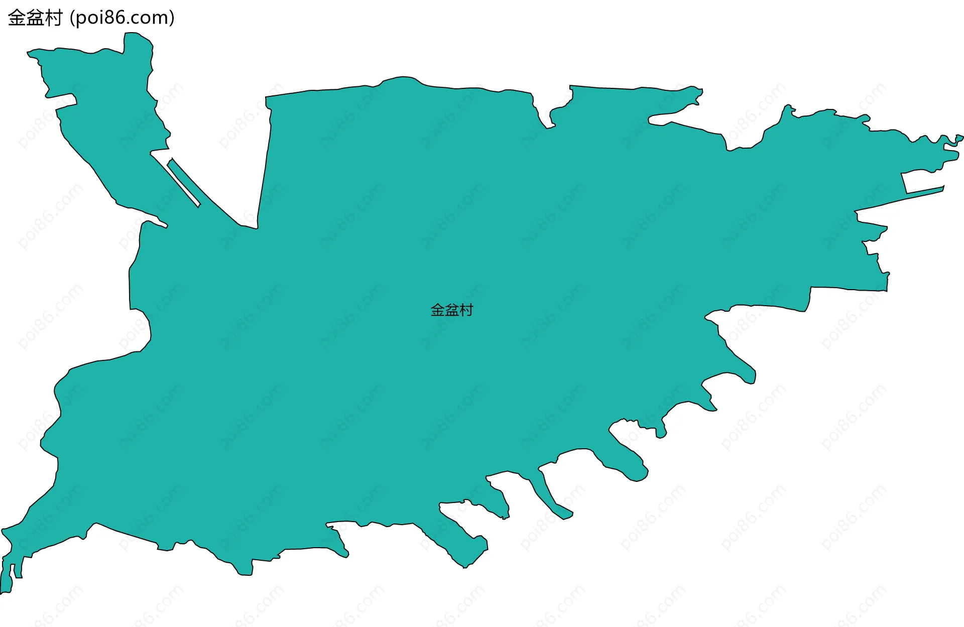 金盆村边界地图