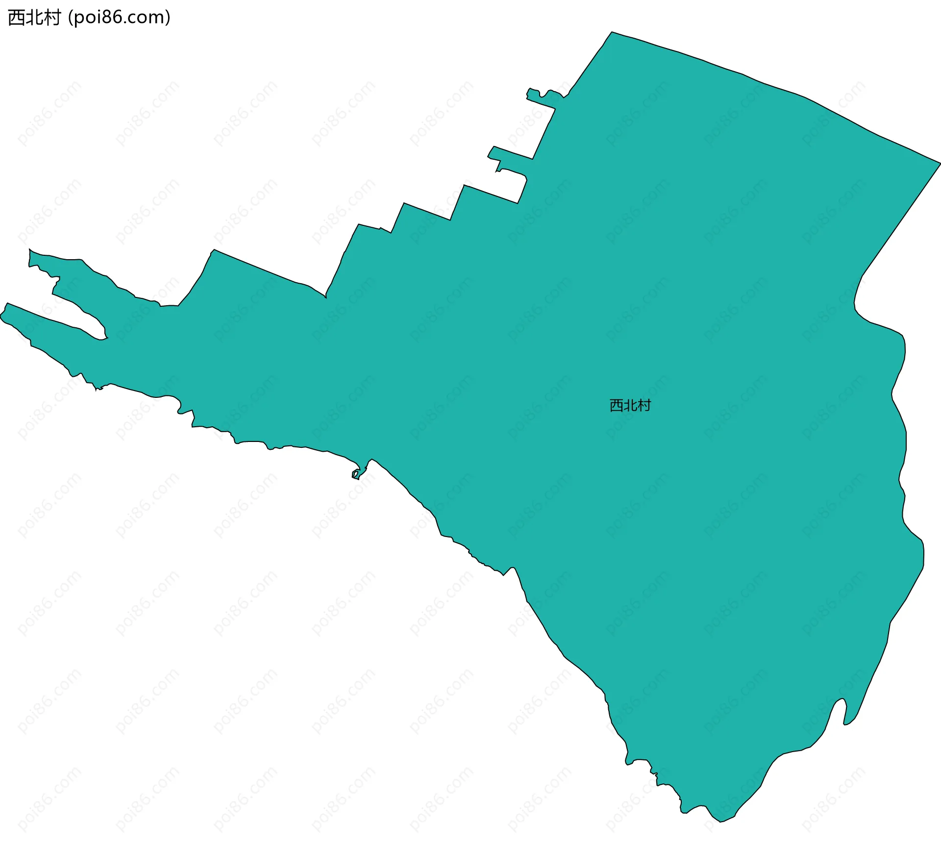 西北村边界地图