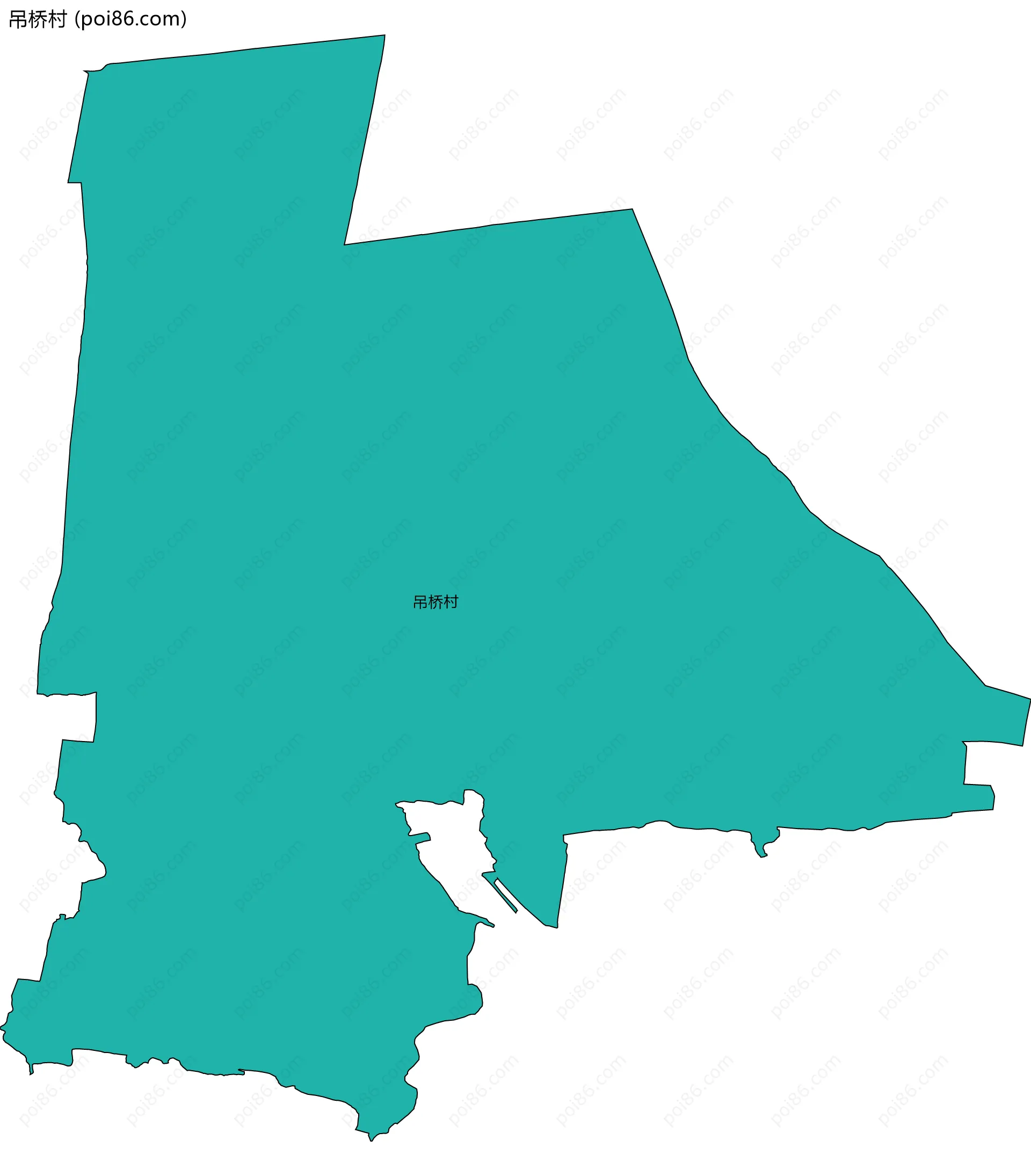 吊桥村边界地图