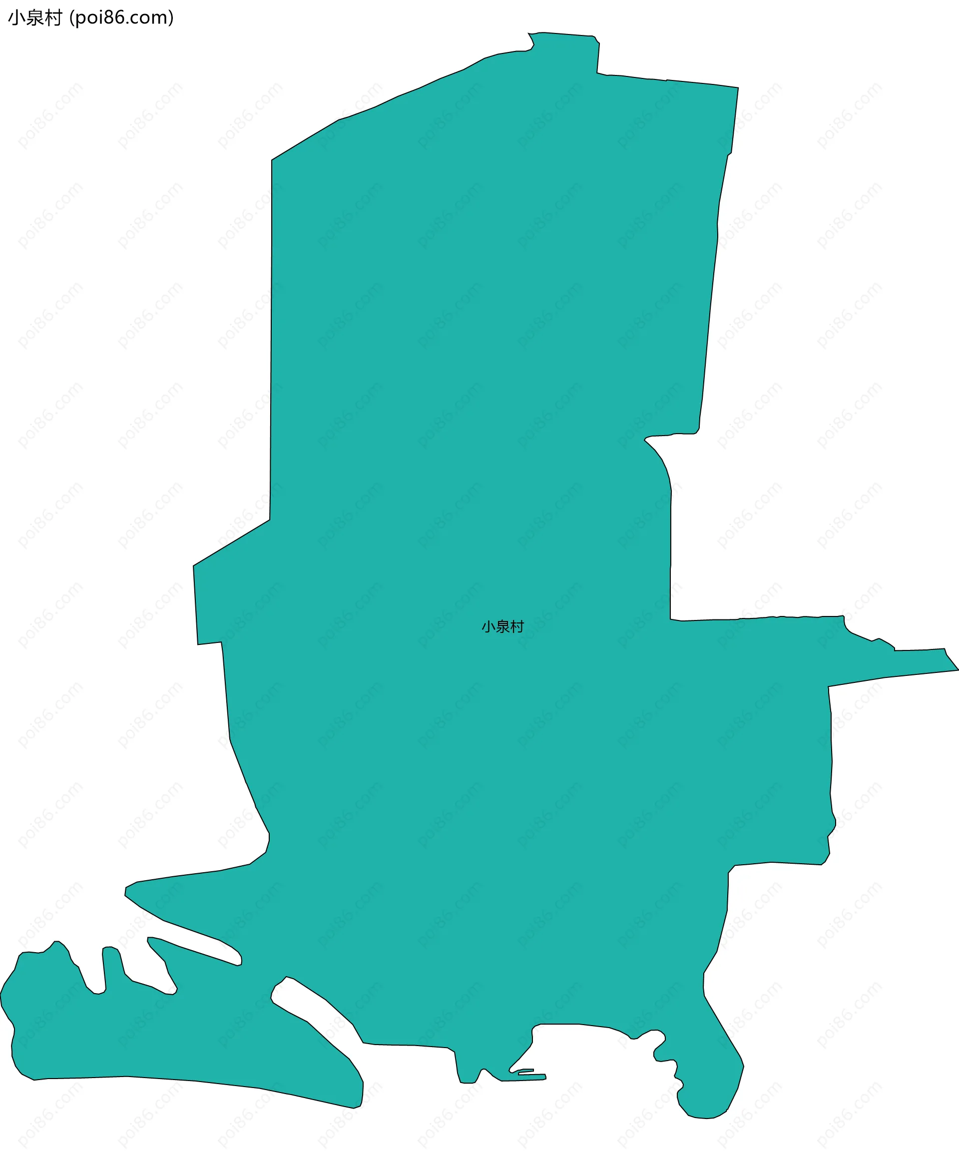 小泉村边界地图