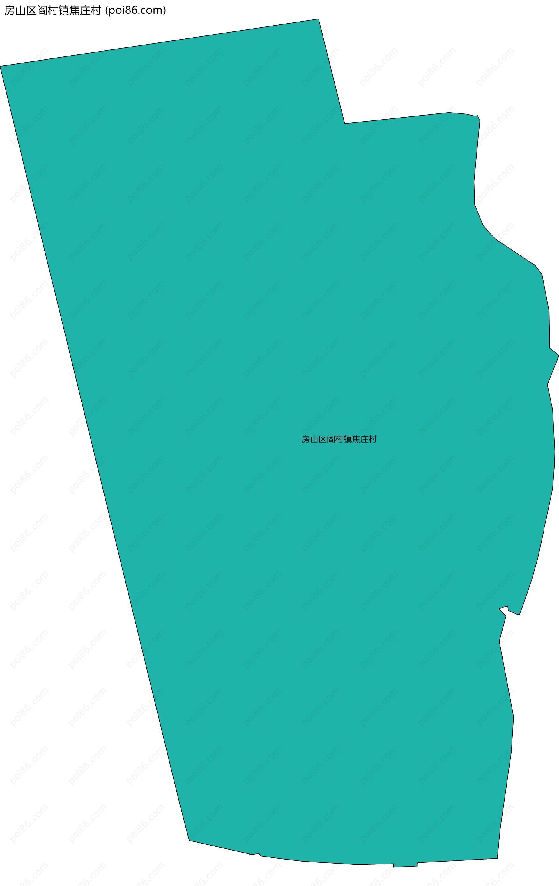 房山区阎村镇焦庄村边界地图