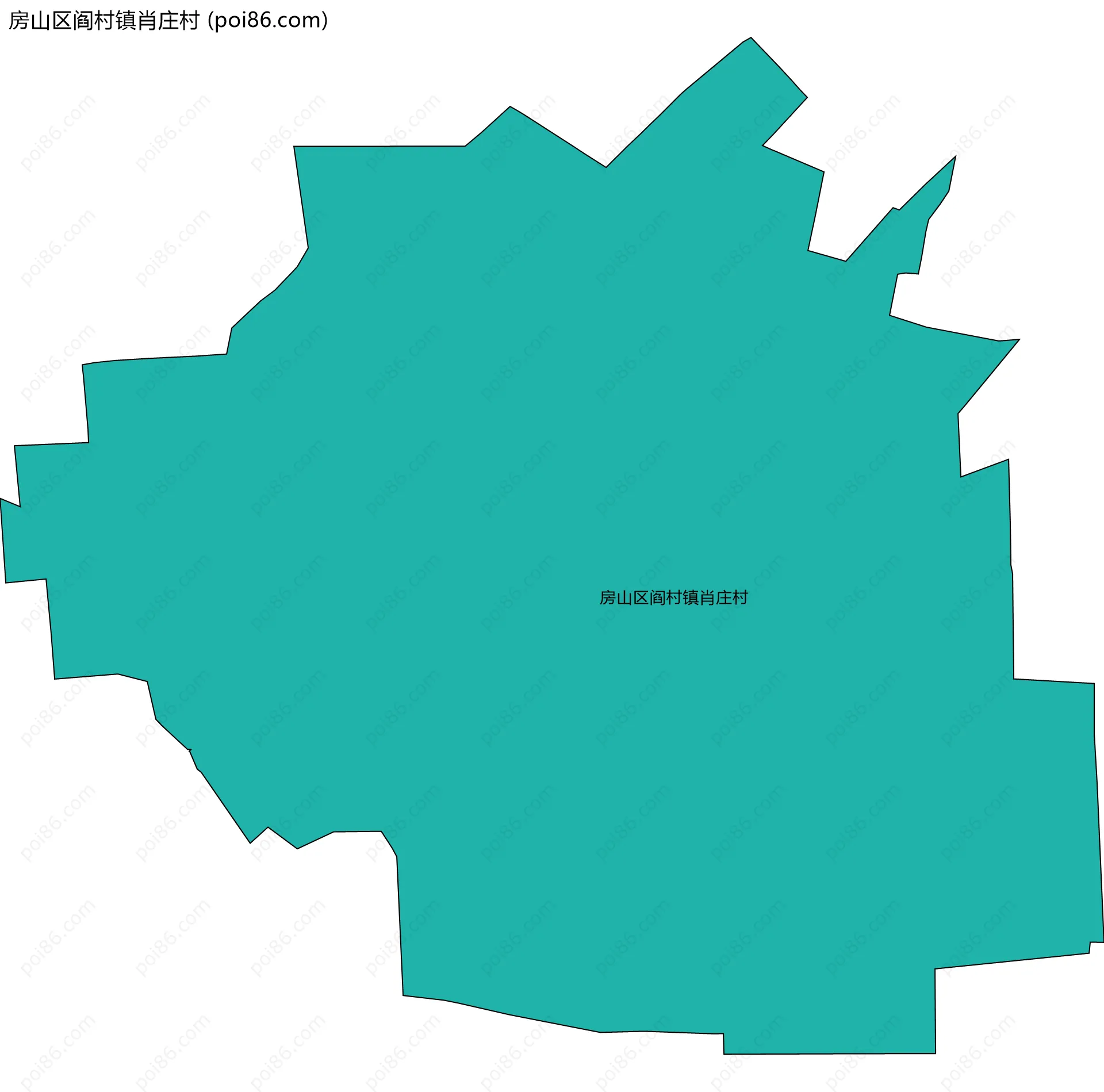 房山区阎村镇肖庄村边界地图
