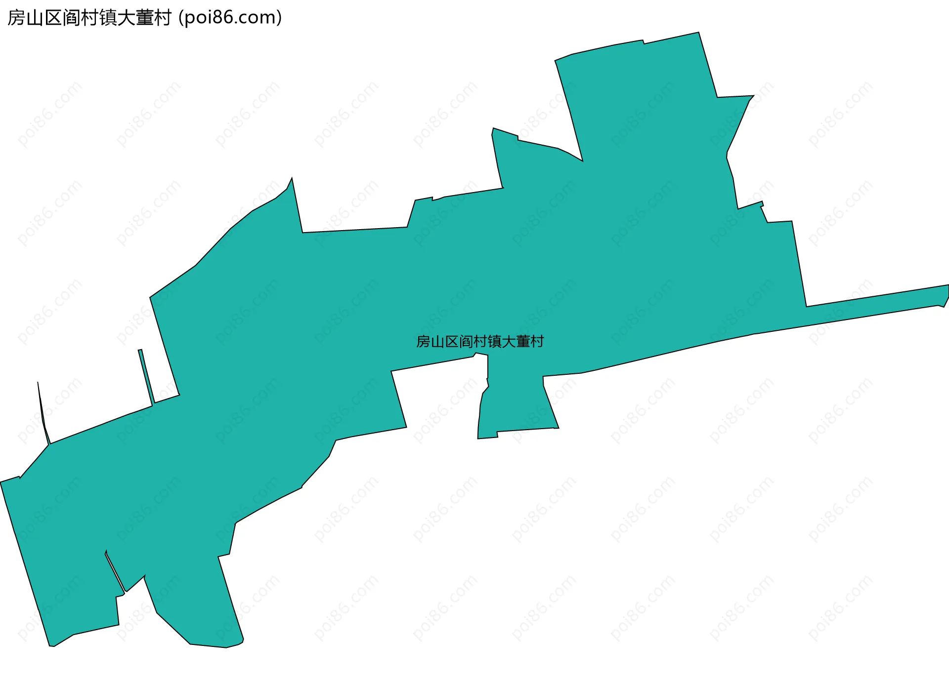 房山区阎村镇大董村边界地图