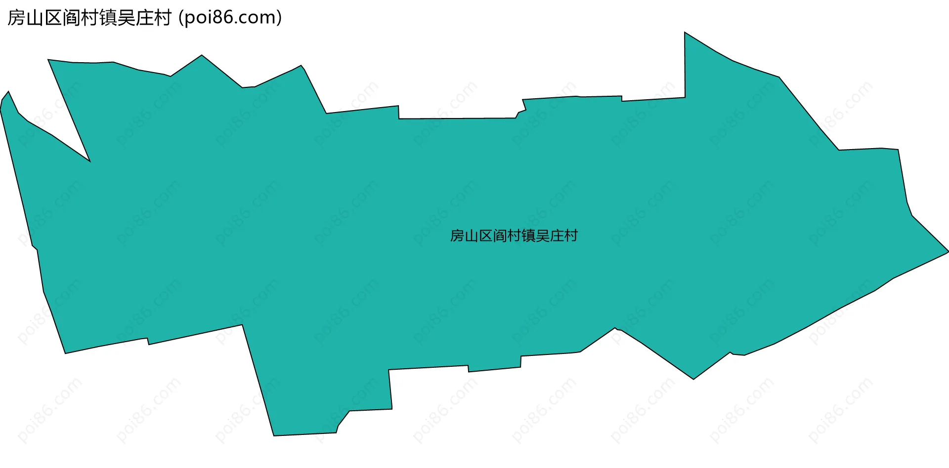 房山区阎村镇吴庄村边界地图