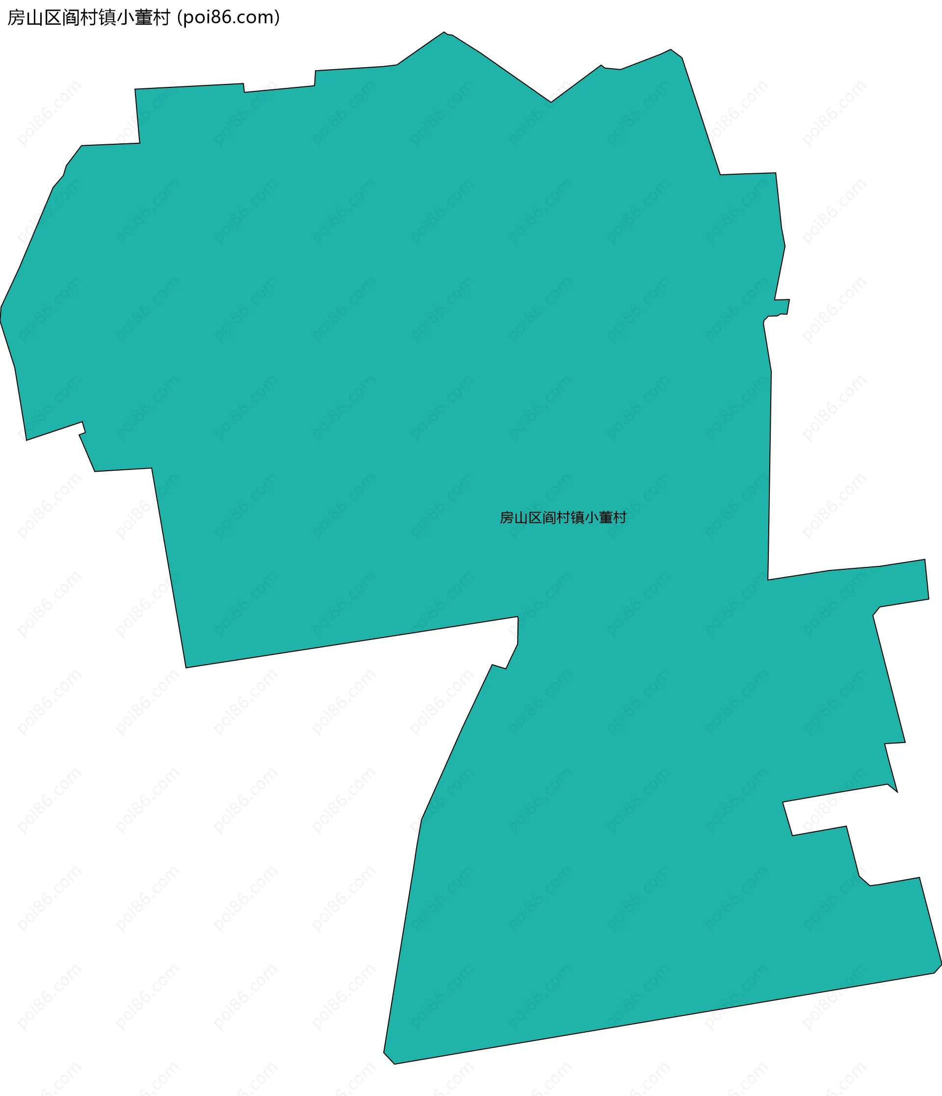 房山区阎村镇小董村边界地图