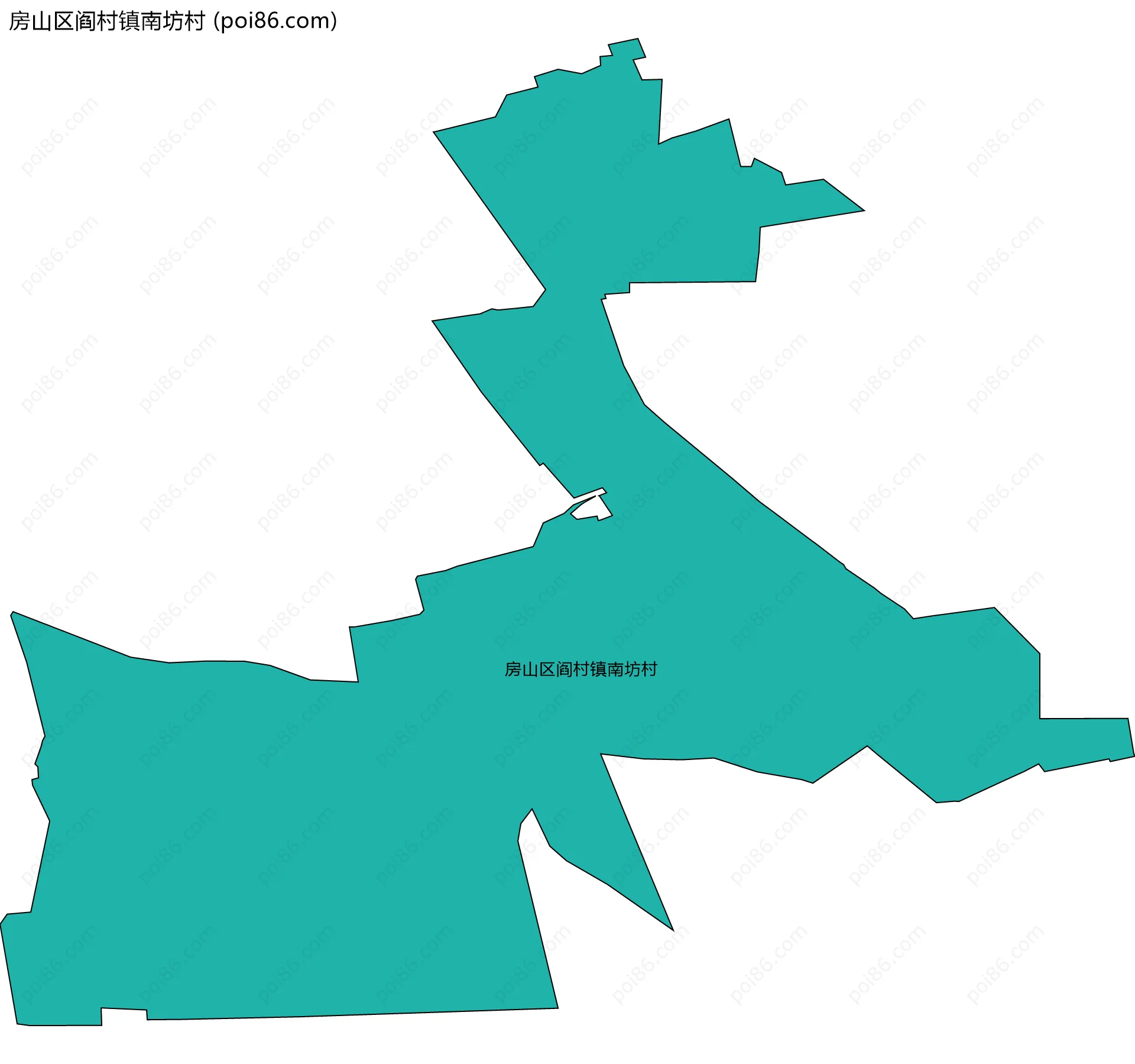 房山区阎村镇南坊村边界地图