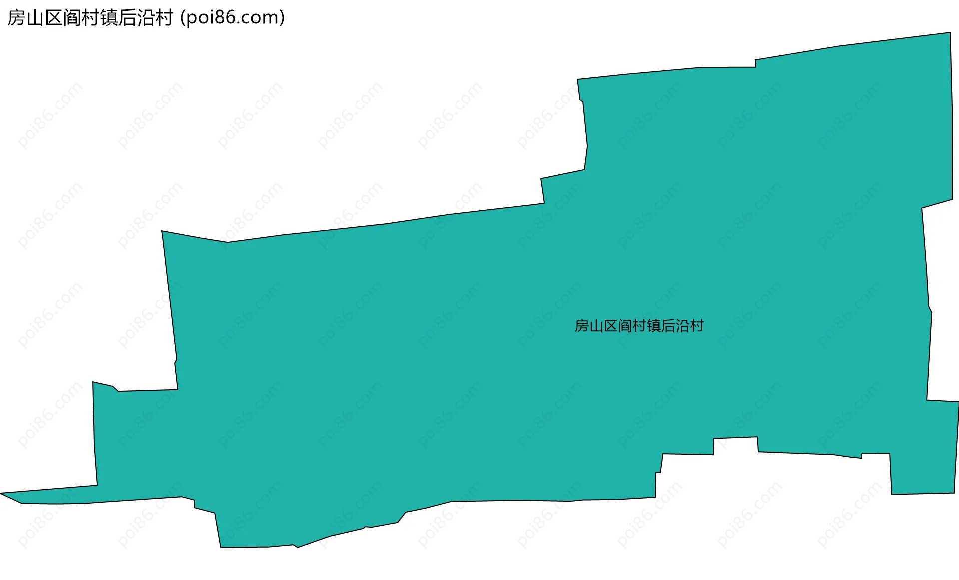 房山区阎村镇后沿村边界地图