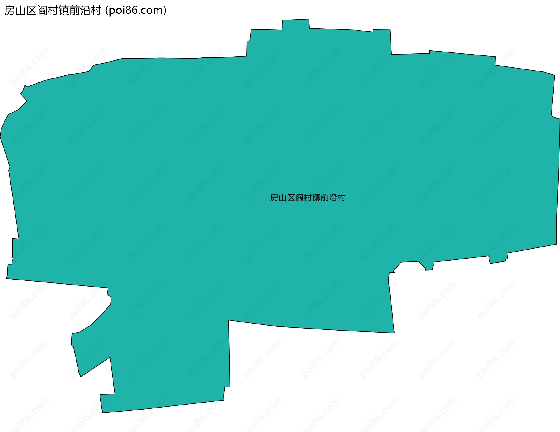房山区阎村镇前沿村边界地图