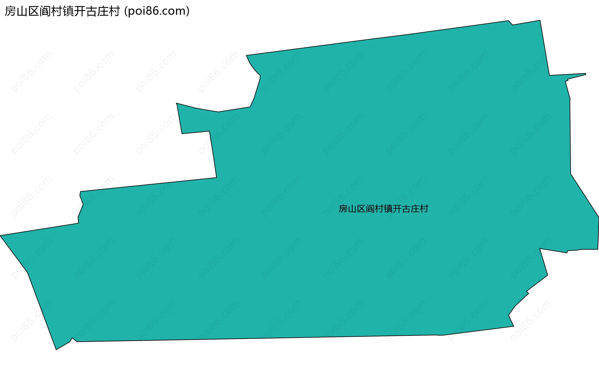 房山区阎村镇开古庄村边界地图