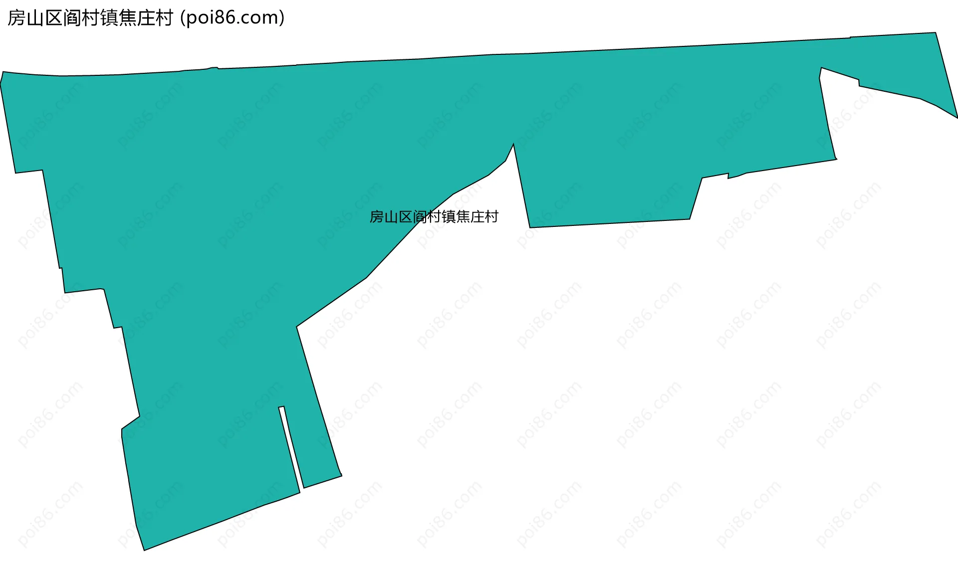 房山区阎村镇焦庄村边界地图