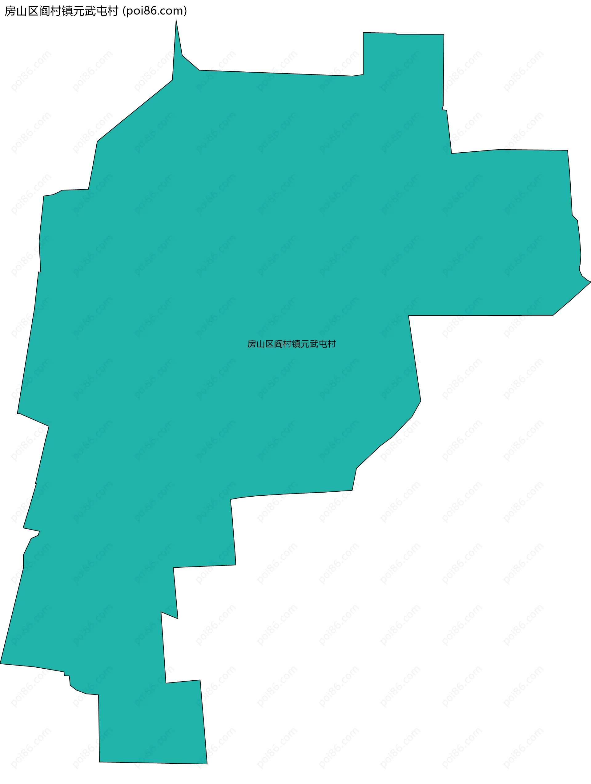 房山区阎村镇元武屯村边界地图