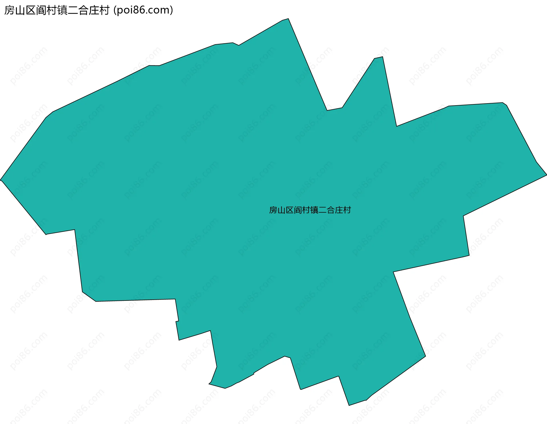 房山区阎村镇二合庄村边界地图