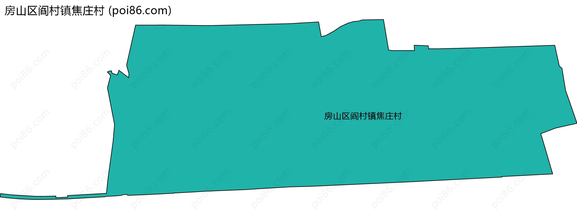 房山区阎村镇焦庄村边界地图