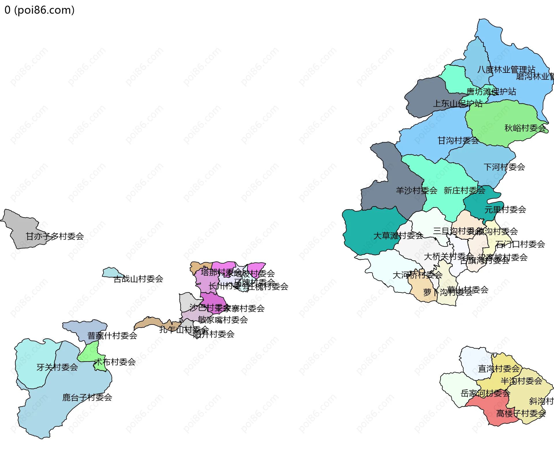 0边界地图(五级行政区划)