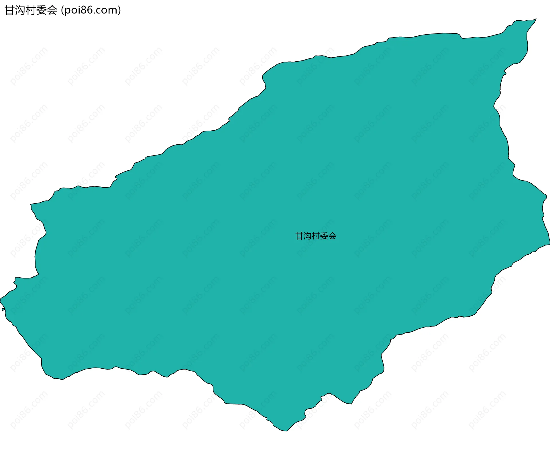 甘沟村委会边界地图