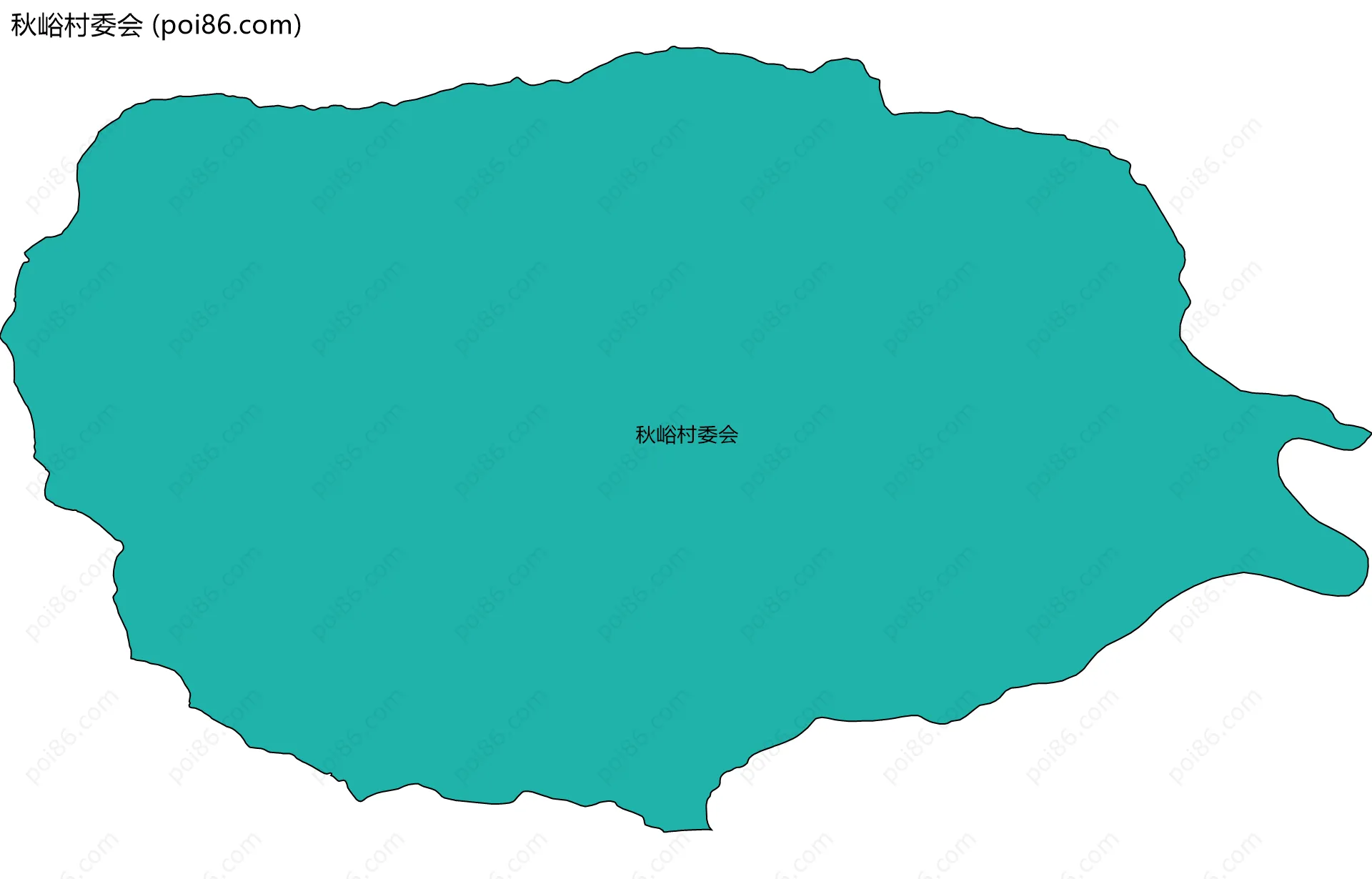 秋峪村委会边界地图