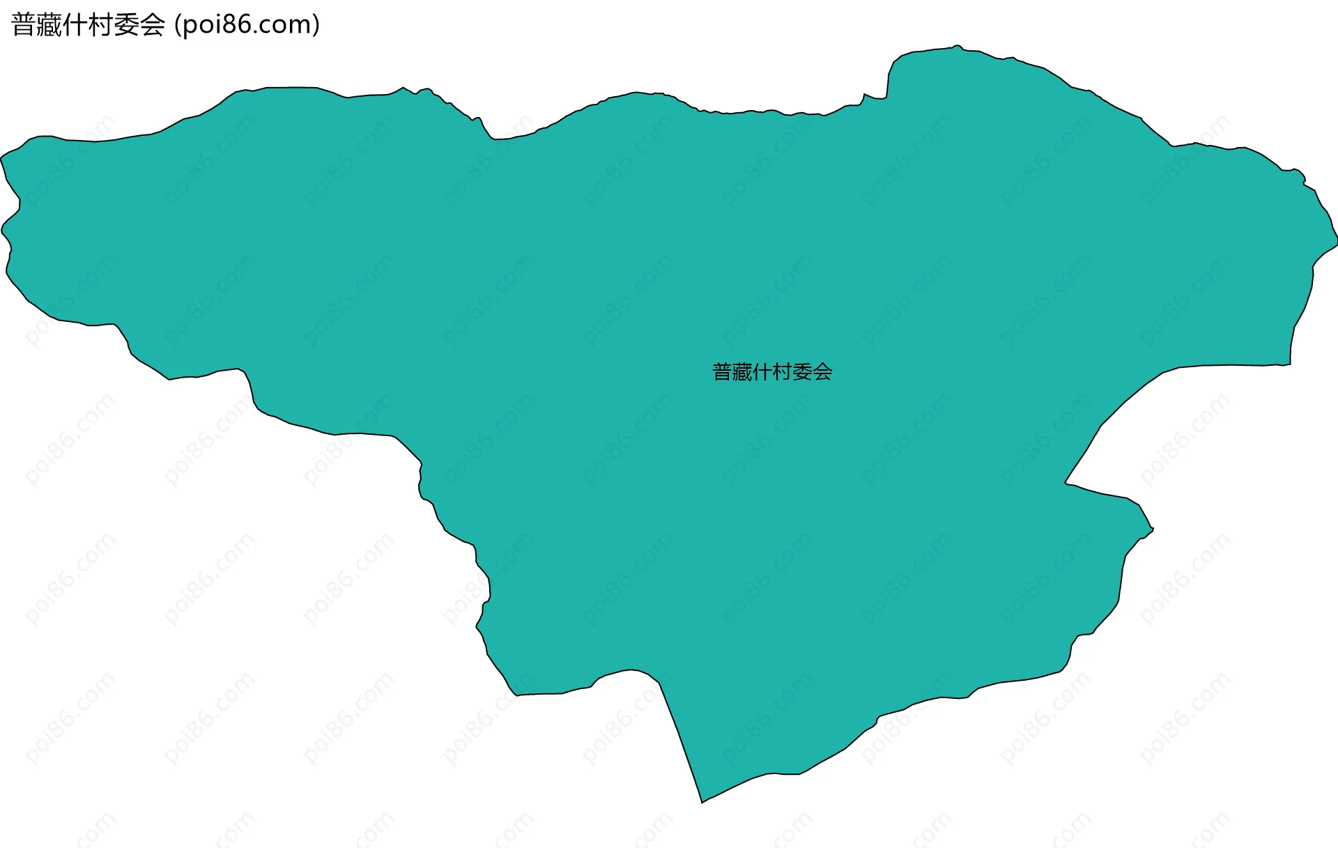 普藏什村委会边界地图