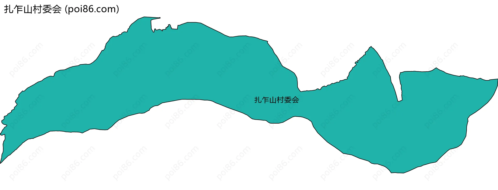 扎乍山村委会边界地图
