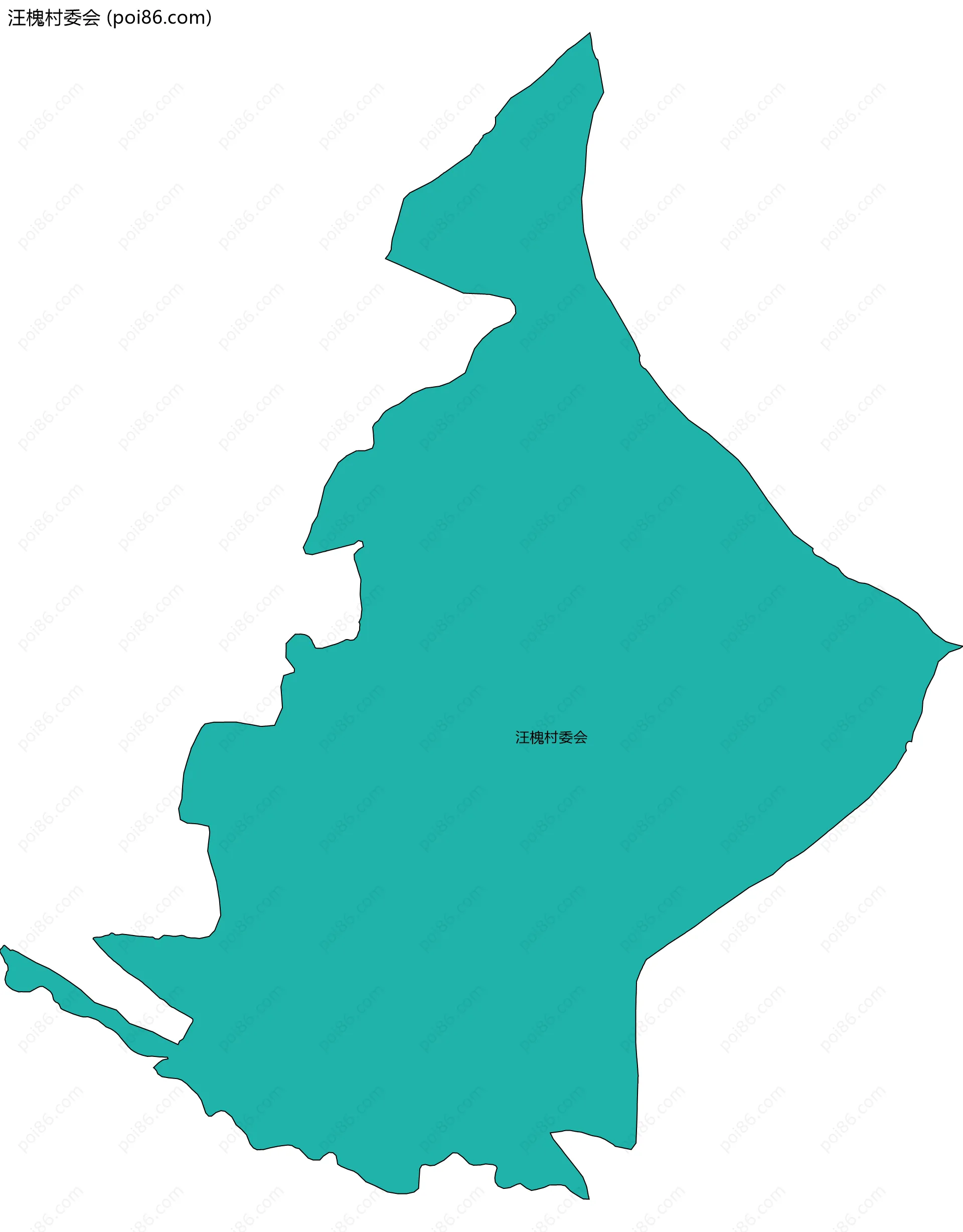 汪槐村委会边界地图