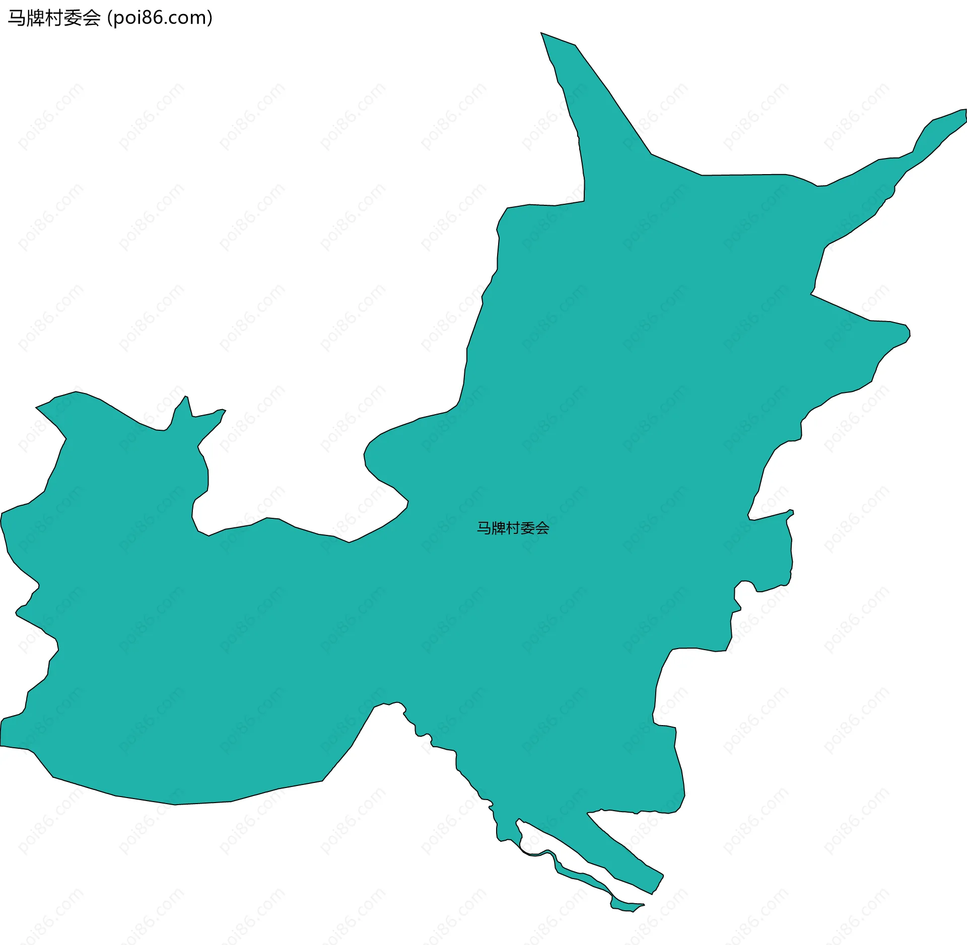 马牌村委会边界地图