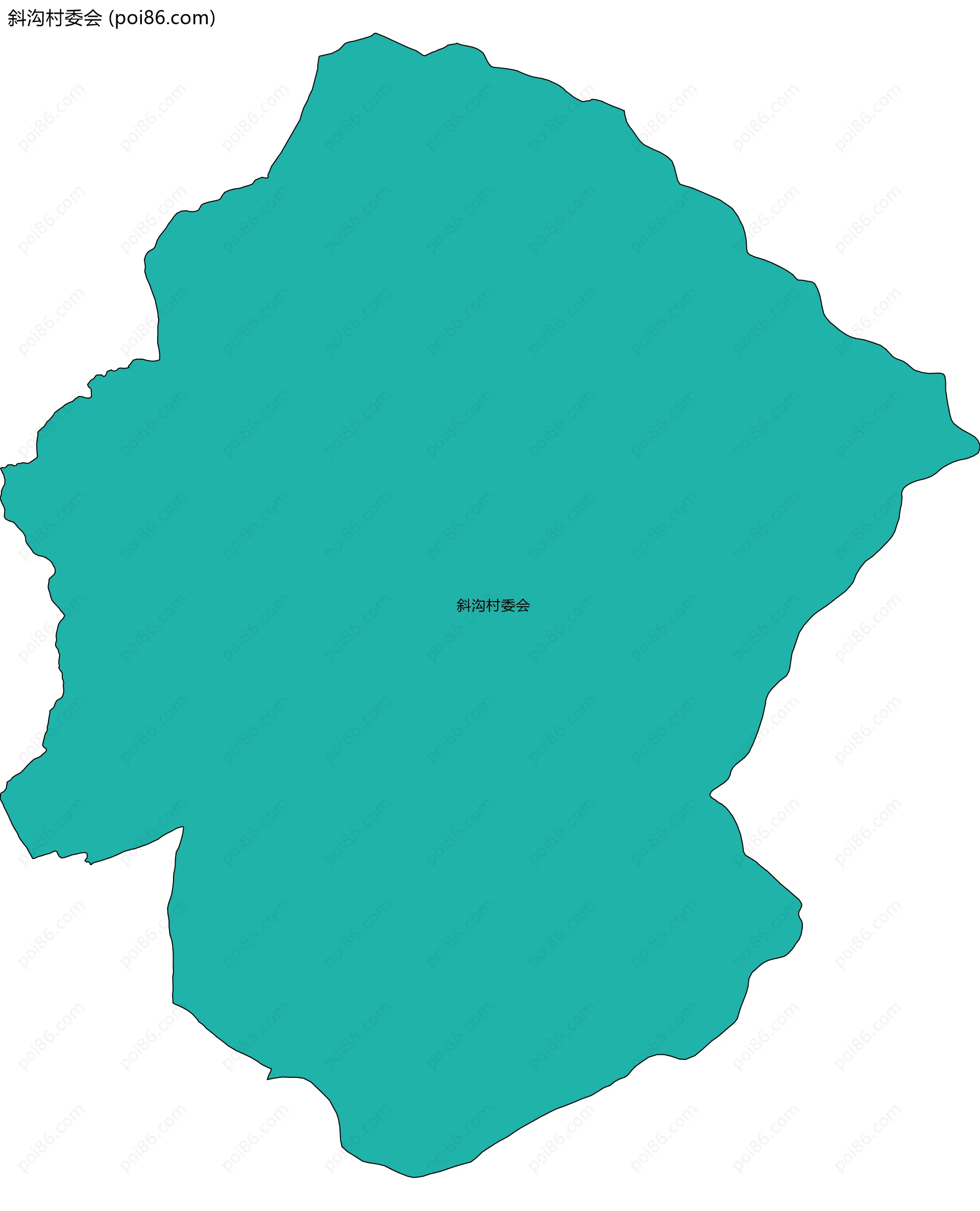 斜沟村委会边界地图