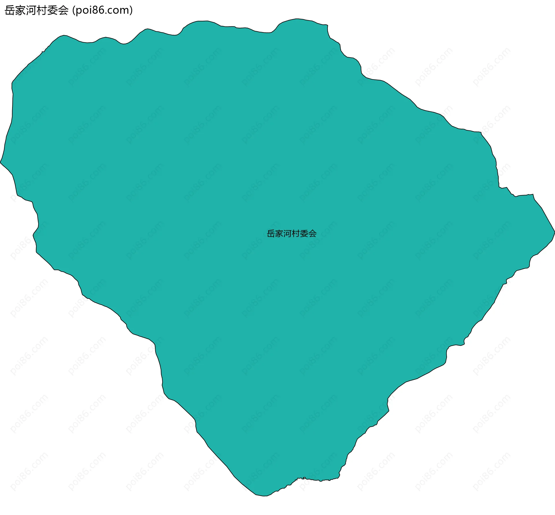岳家河村委会边界地图
