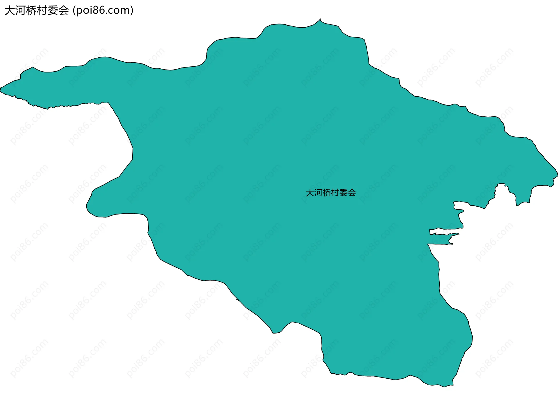大河桥村委会边界地图