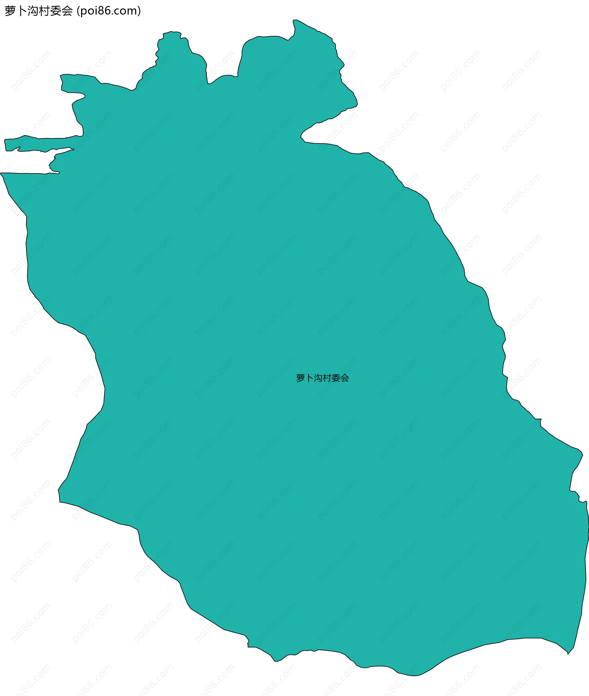 萝卜沟村委会边界地图