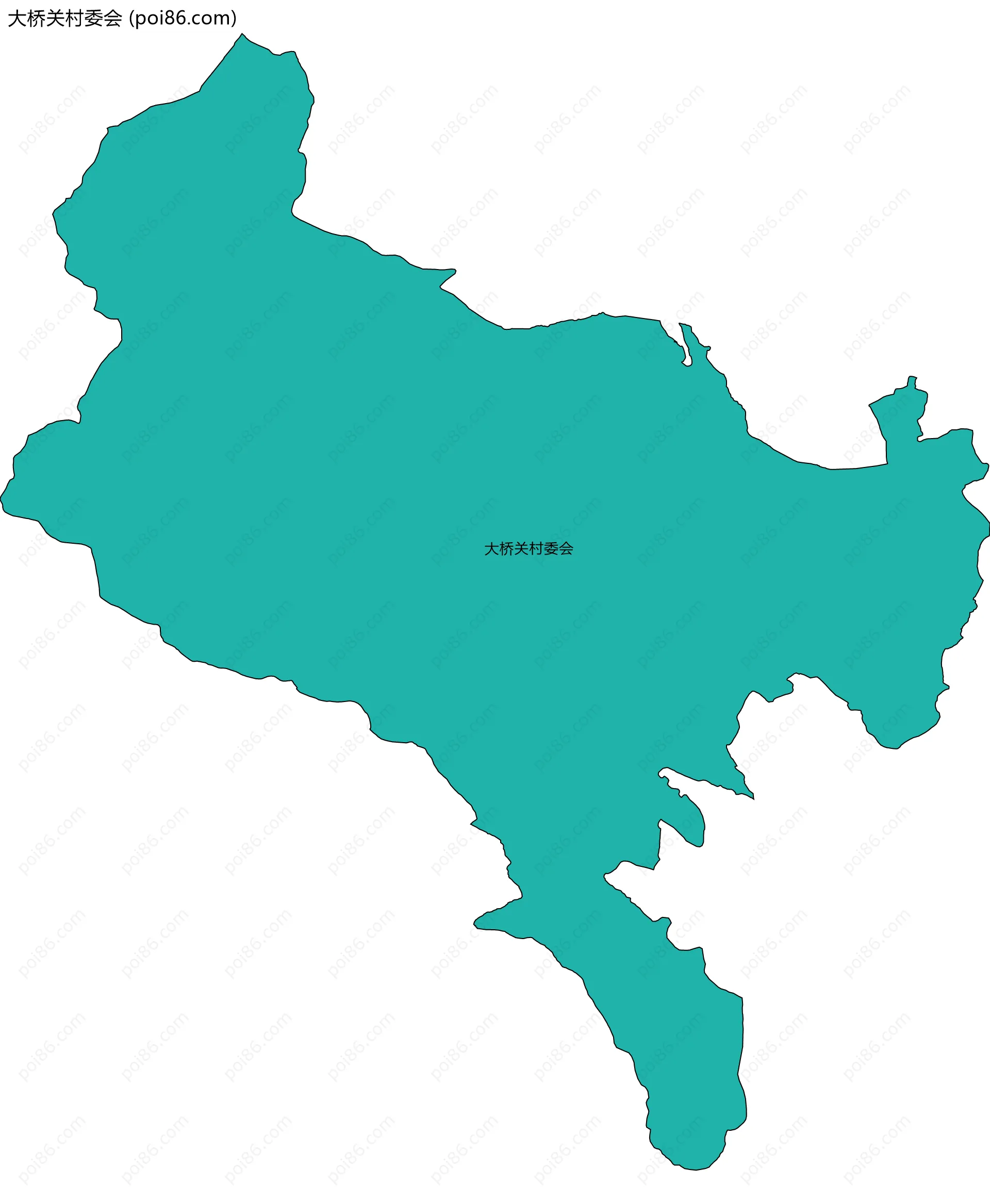 大桥关村委会边界地图