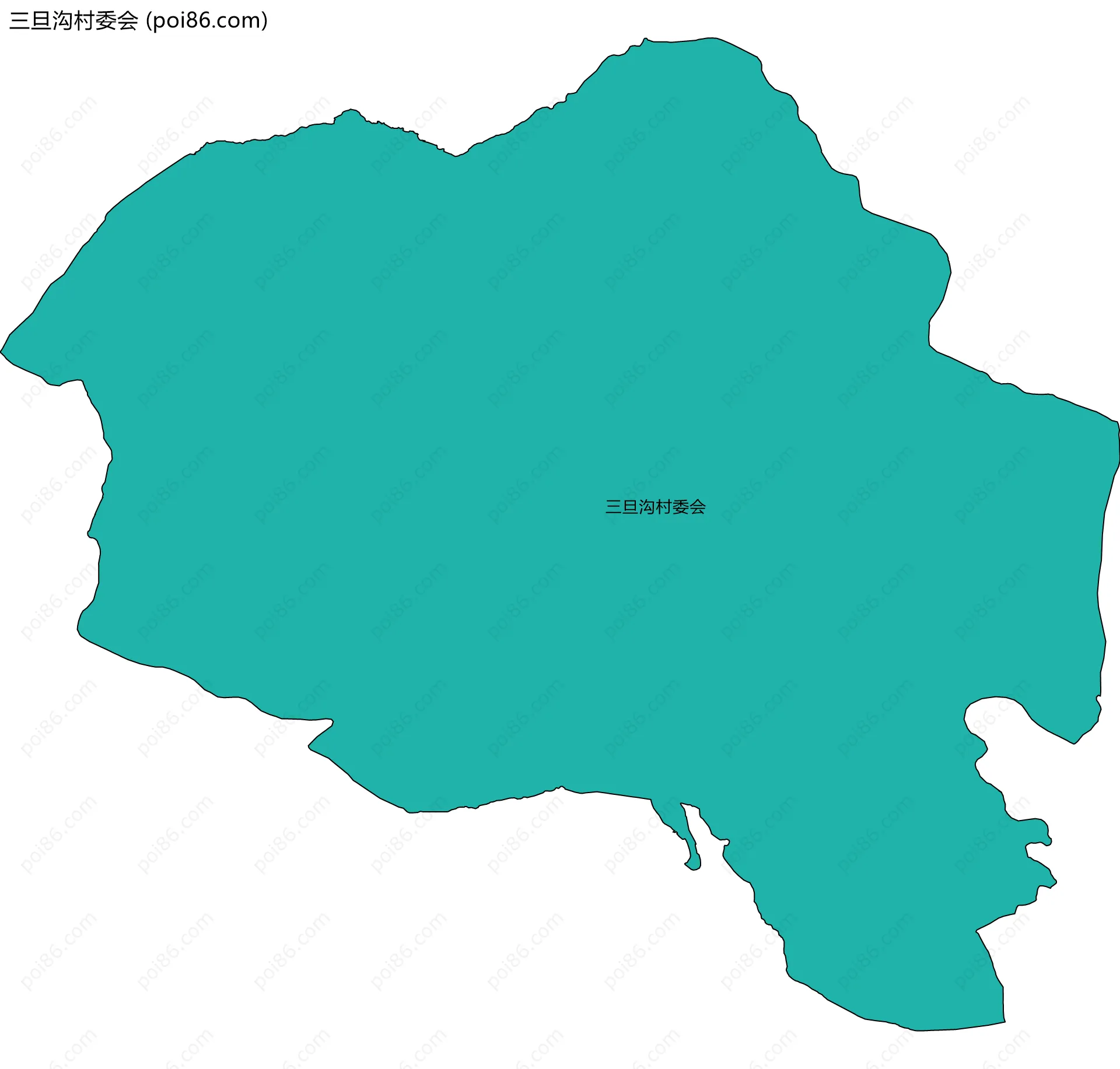 三旦沟村委会边界地图