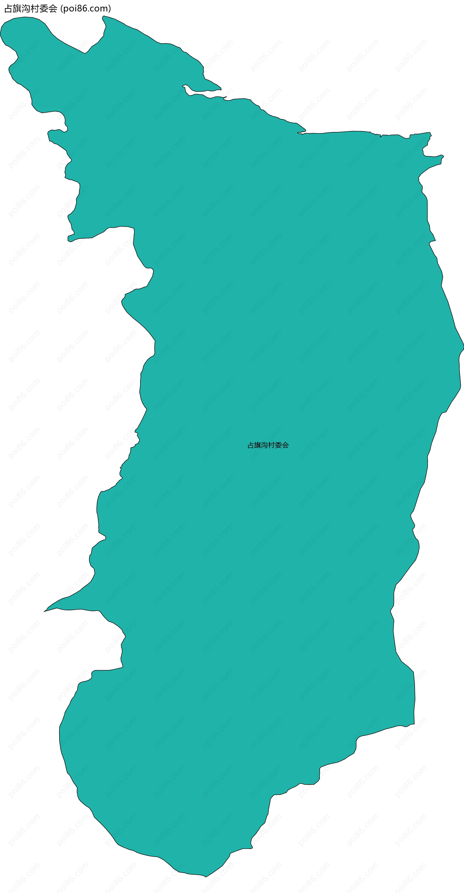 占旗沟村委会边界地图
