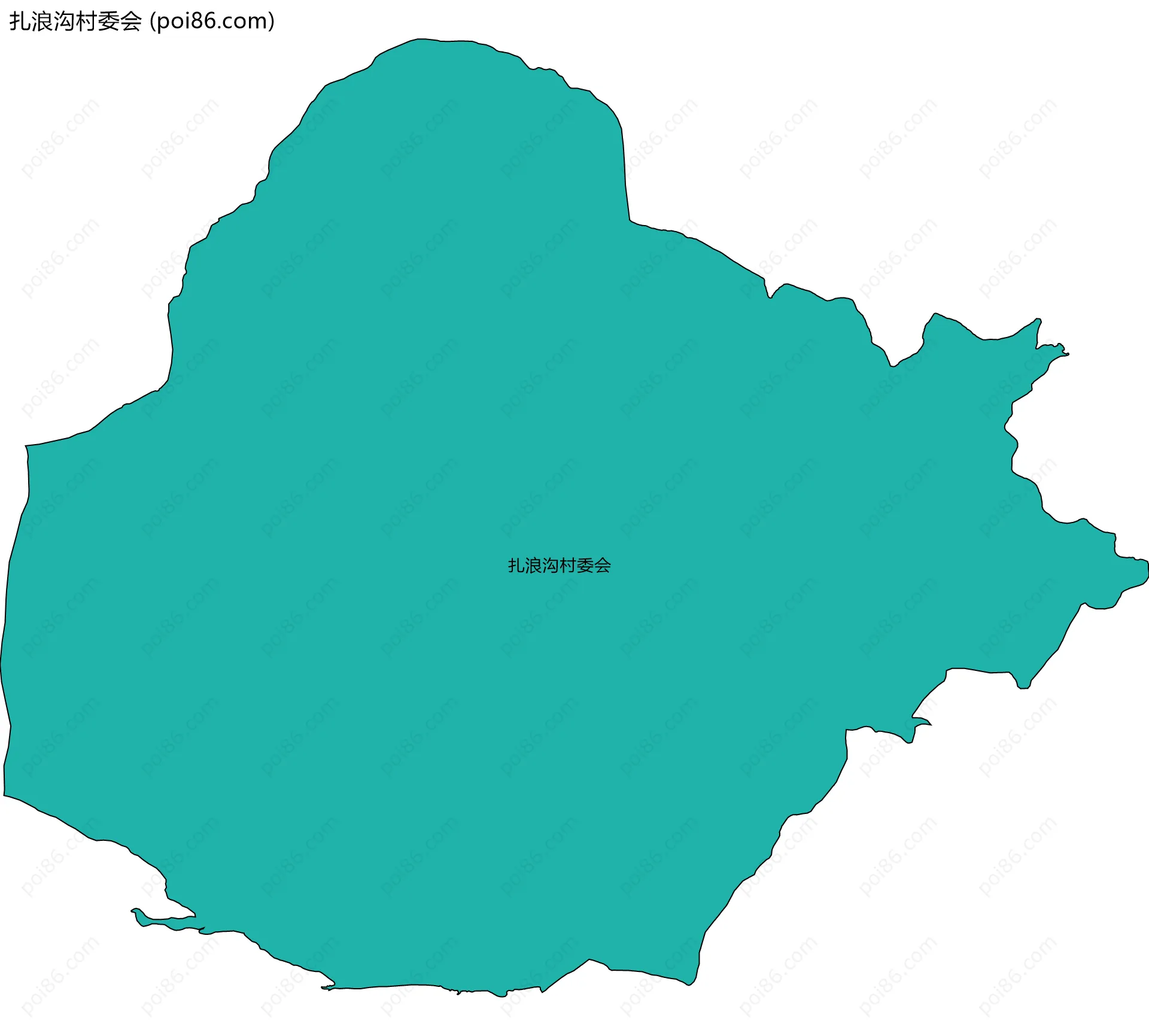 扎浪沟村委会边界地图