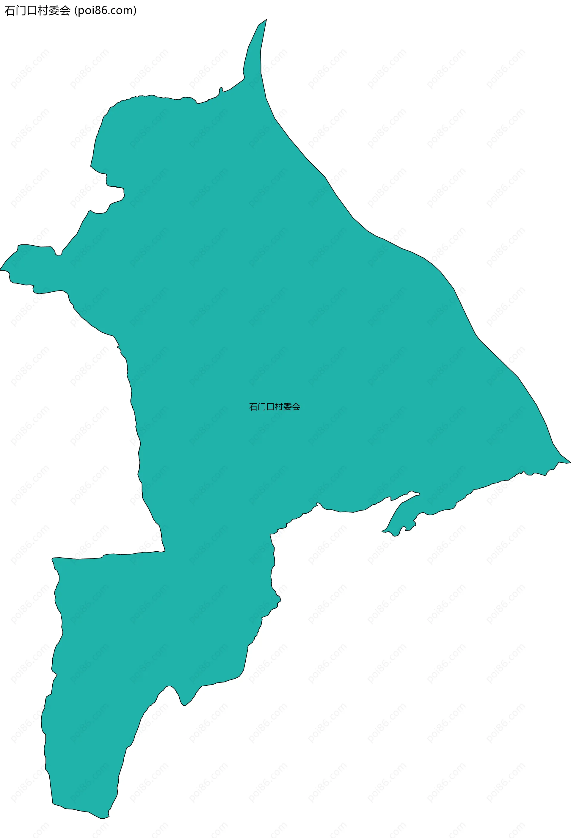 石门口村委会边界地图