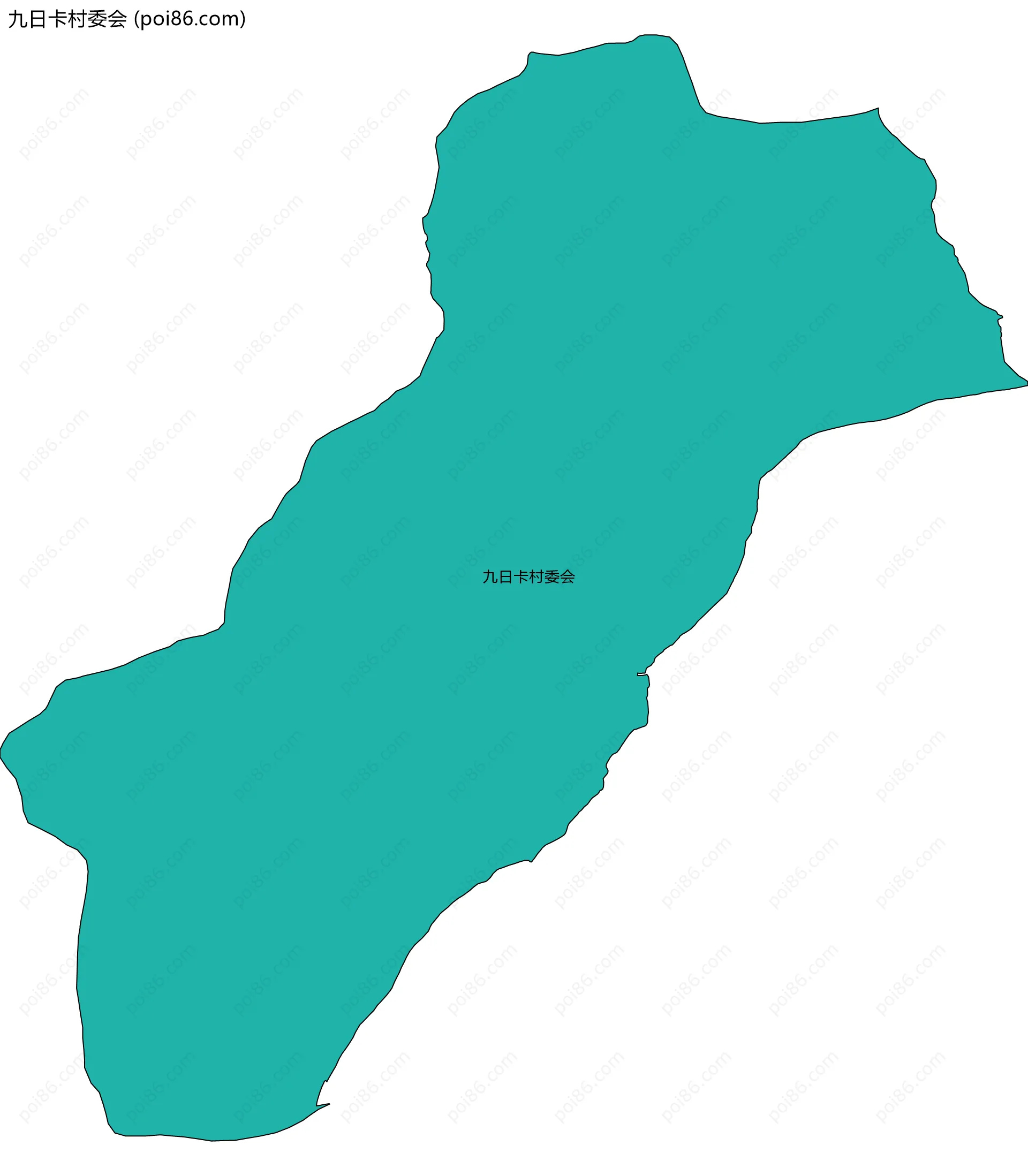 九日卡村委会边界地图