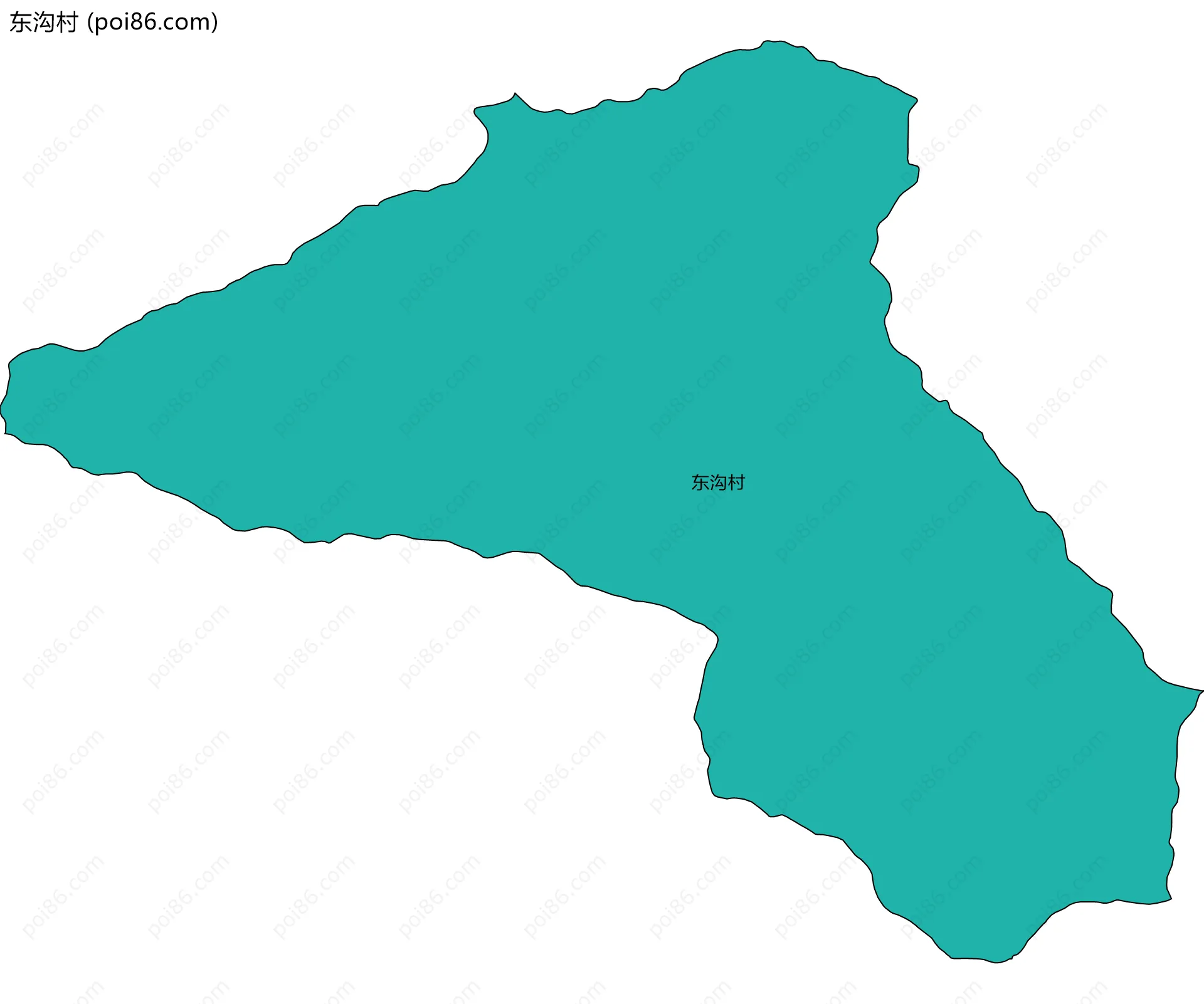 东沟村边界地图