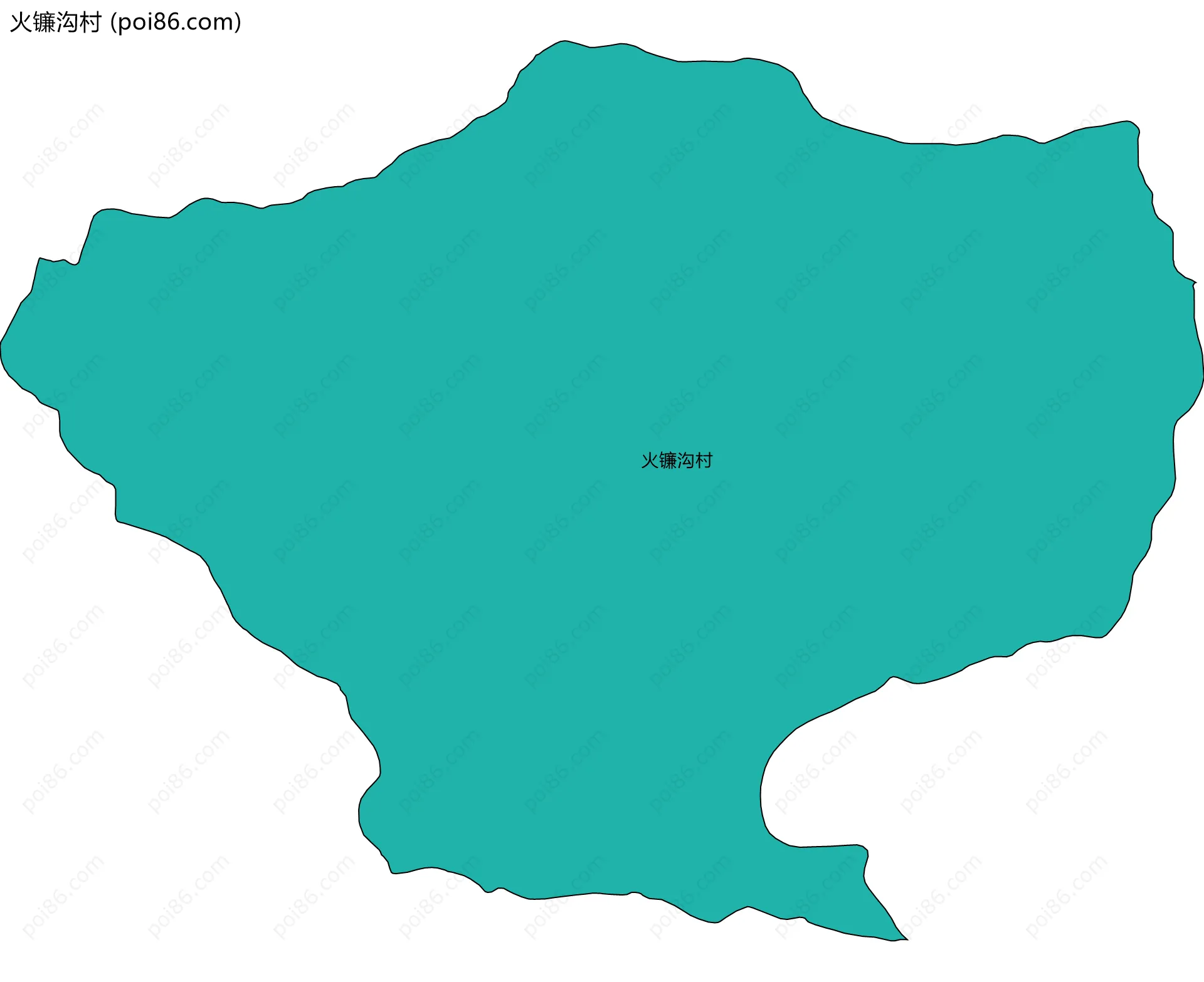 火镰沟村边界地图