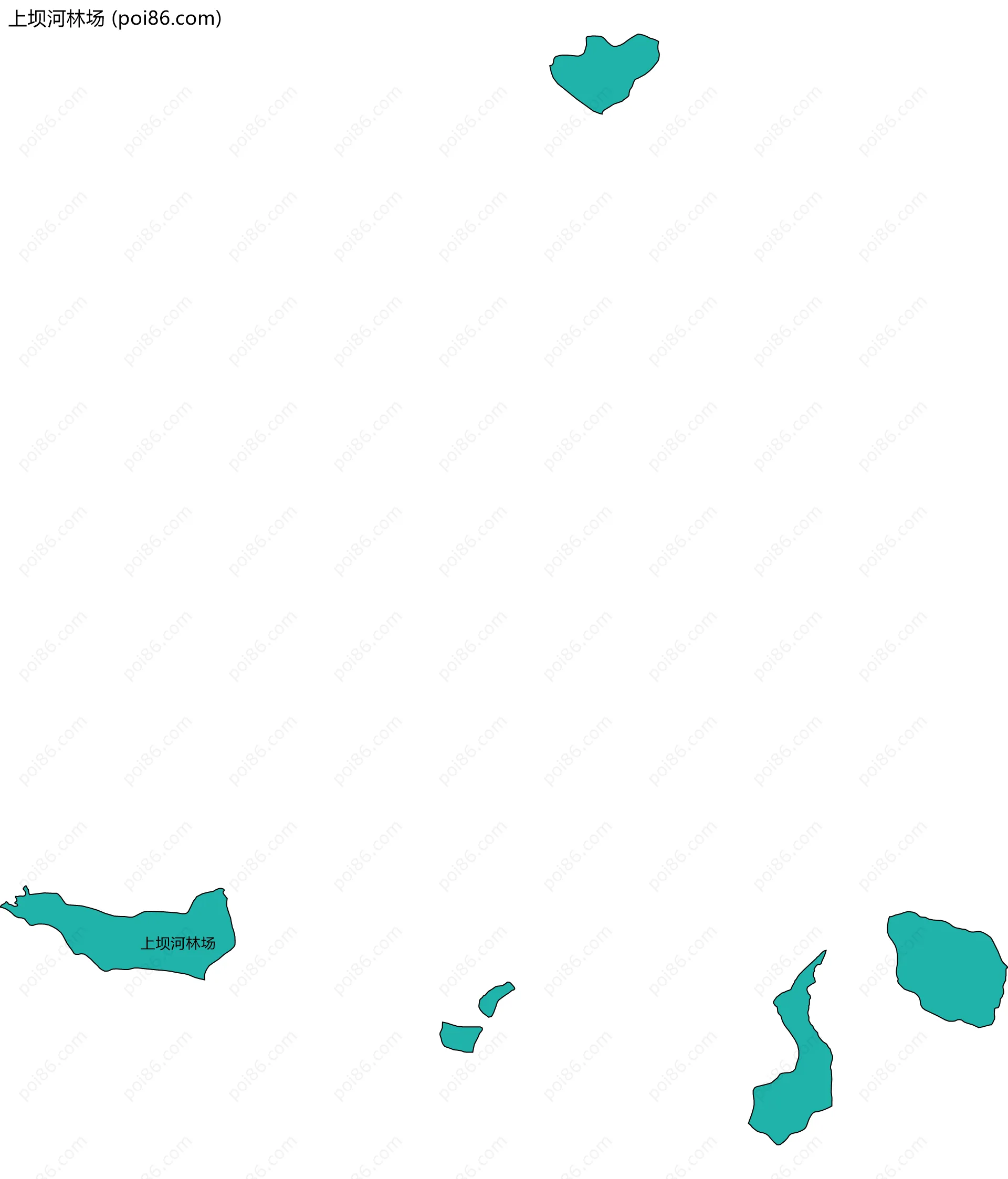 上坝河林场边界地图