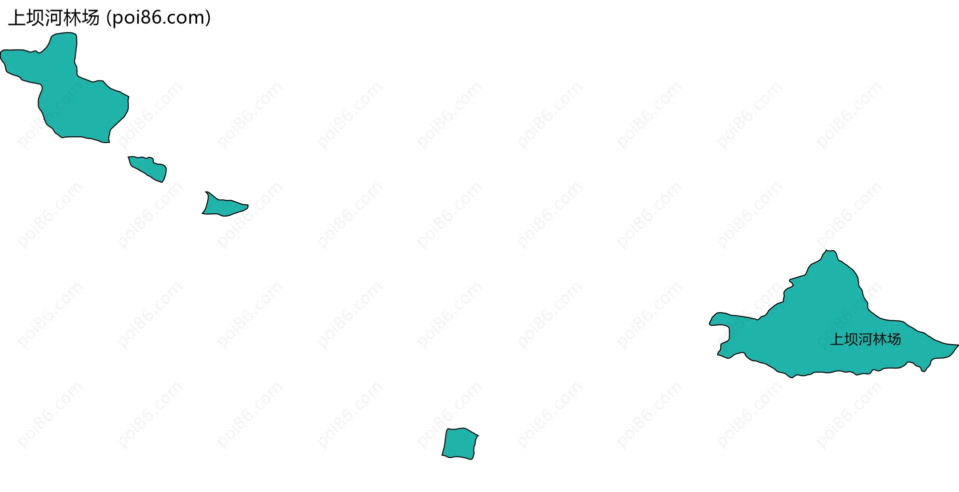 上坝河林场边界地图