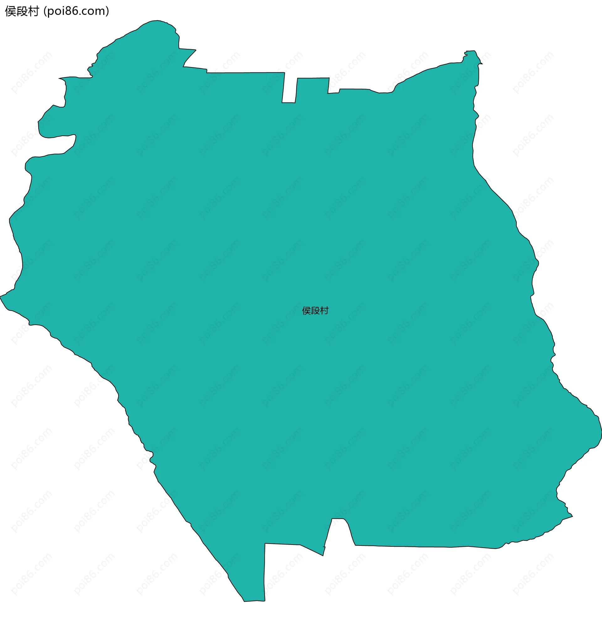 侯段村边界地图
