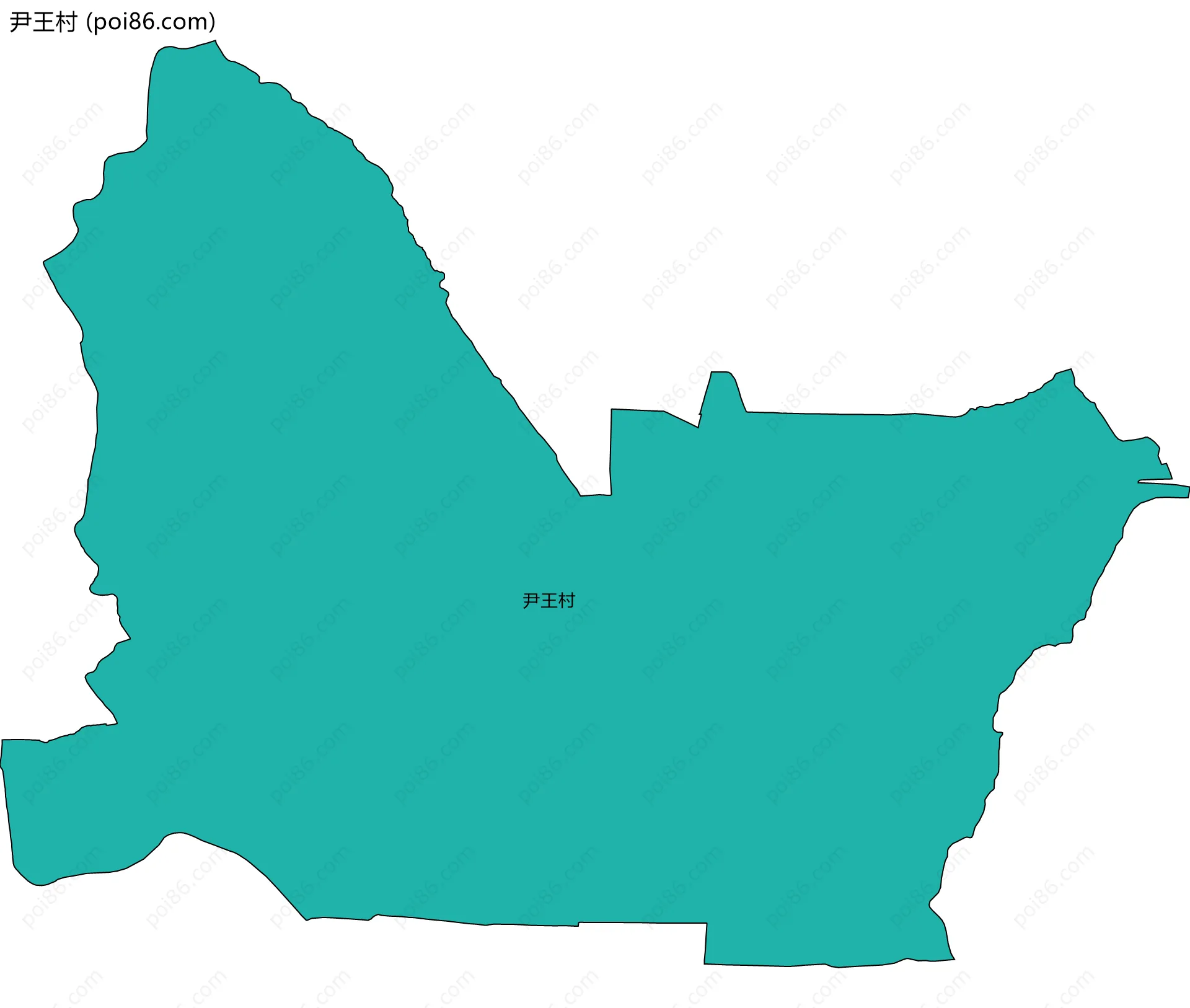 尹王村边界地图