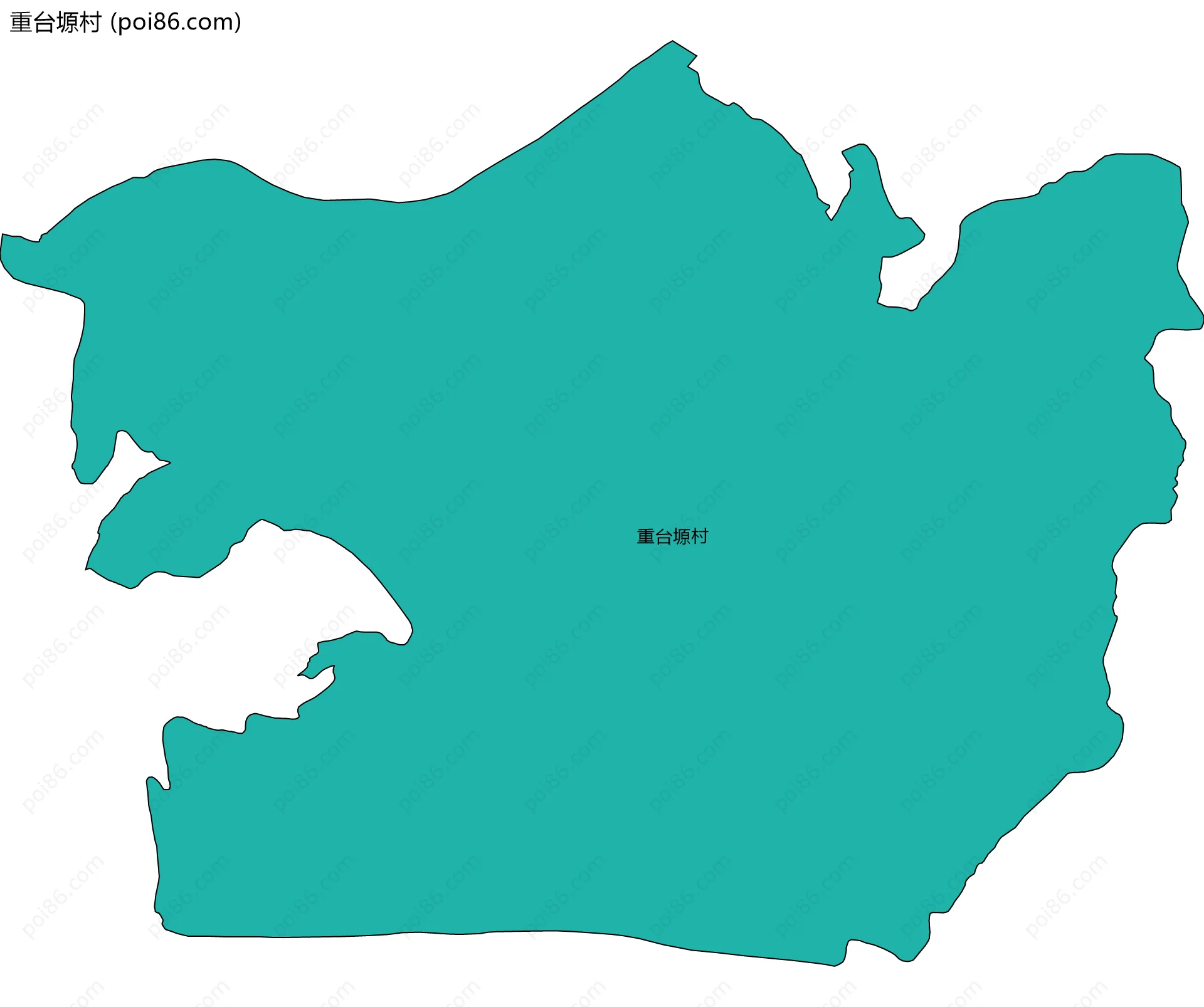 重台塬村边界地图