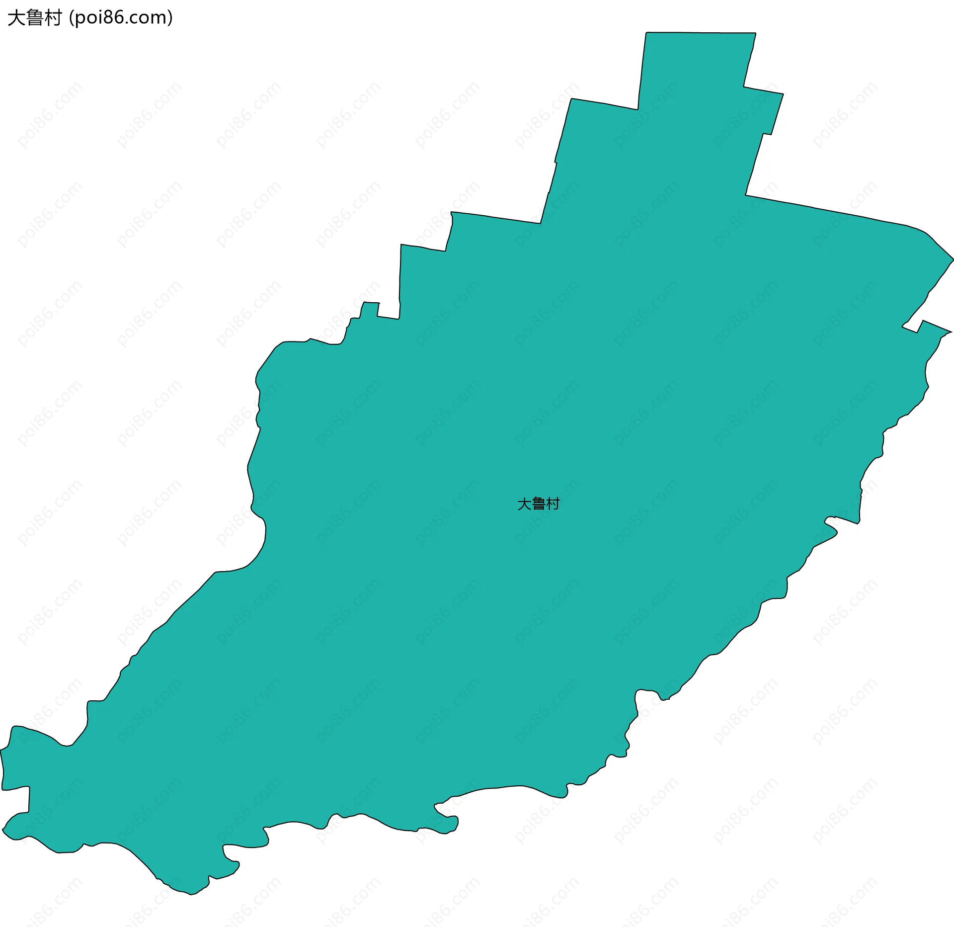 大鲁村边界地图
